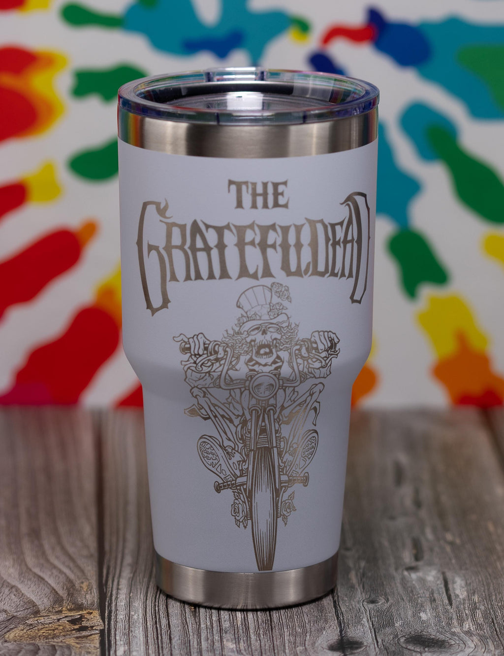 Insulated Steel Tumbler – Grateful Dead Uncle Sam Biker 30oz Double Wall Drinkware