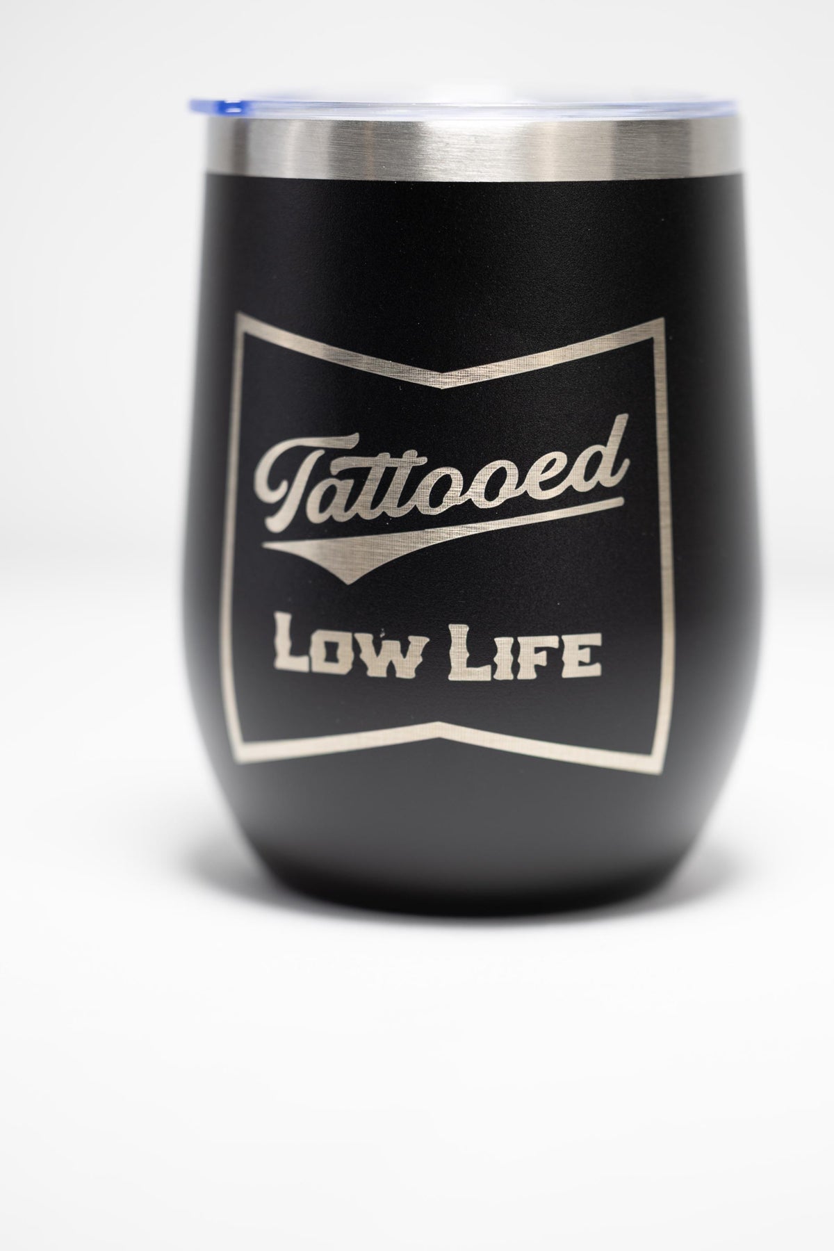 Tattoo Wine Tumbler – 12 oz Stainless Steel Double Wall Insulated Cup