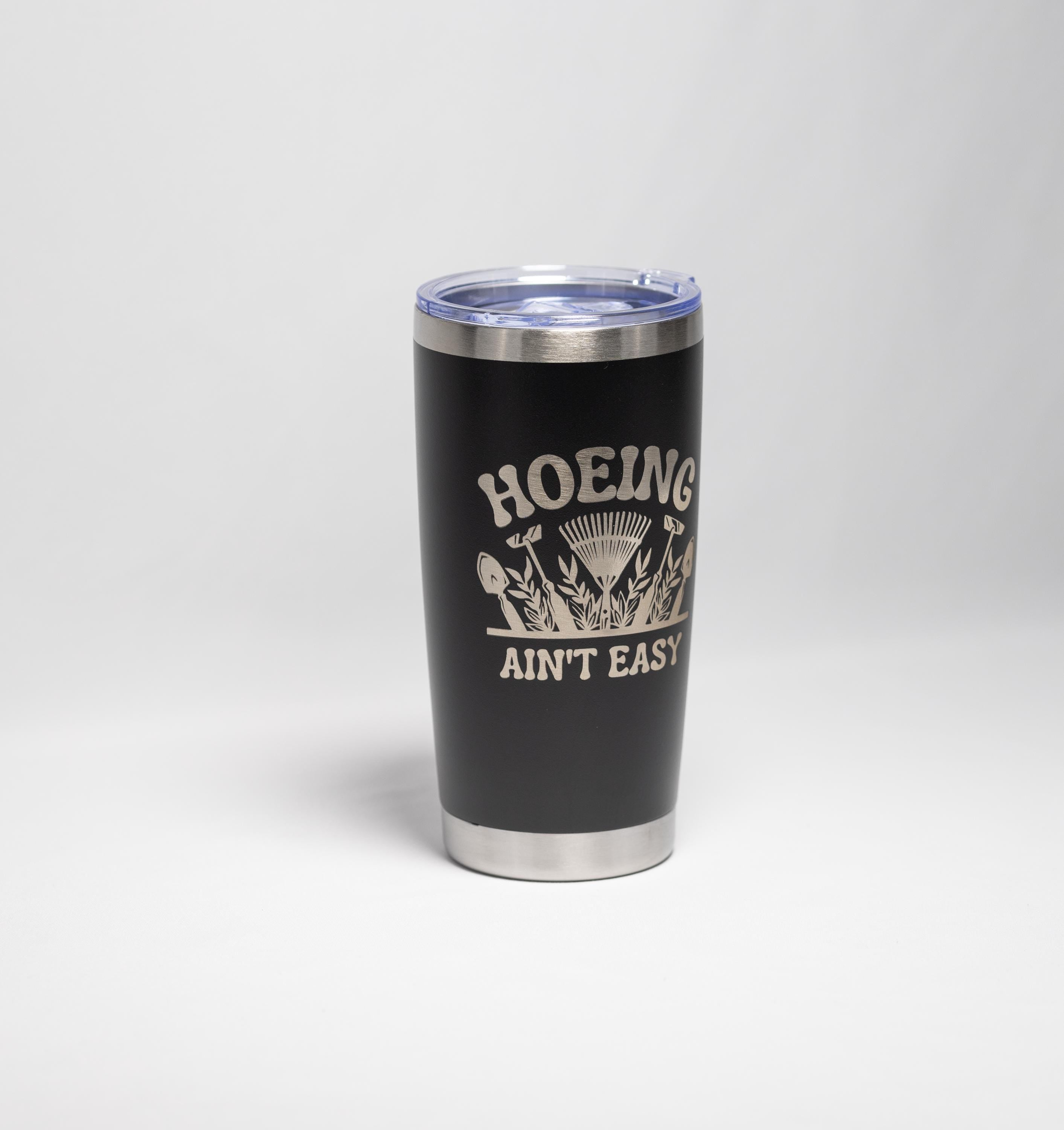 Stainless Steel Tumbler - Hot Beverage Holder, Custom Garden Cup with Laser Engraved Design
