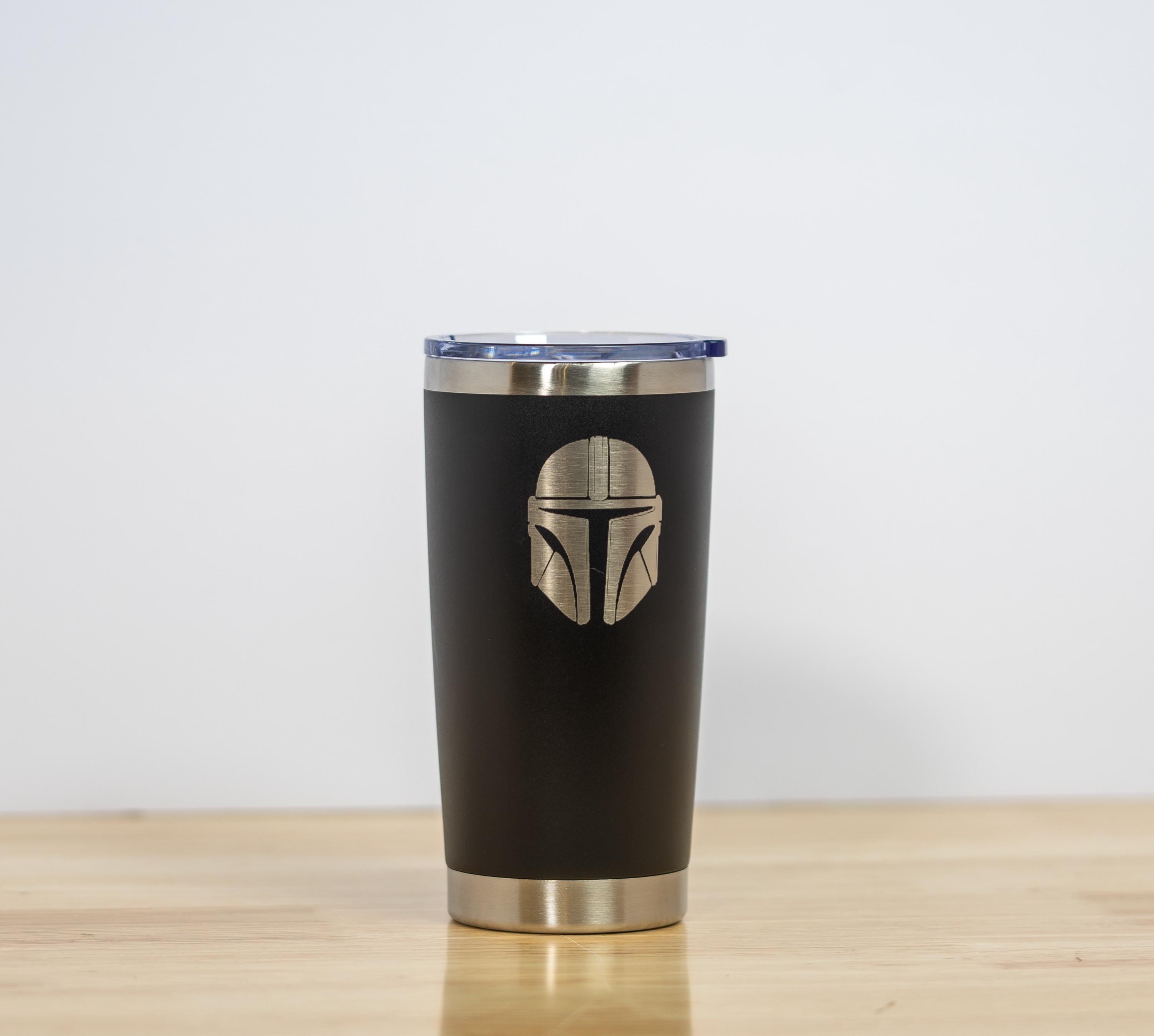Mandalorian Insulated Tumbler – 20oz Stainless Steel Cup | Laser Engraved Travel Mug