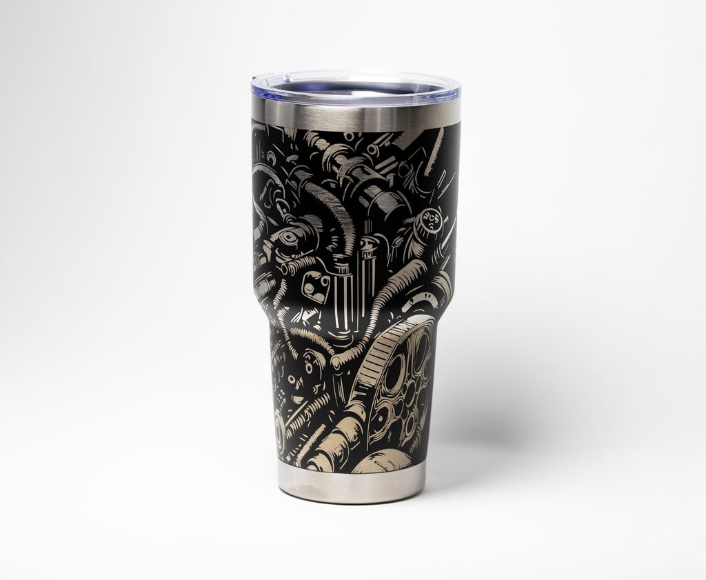 V8 Engine Tumbler - Stainless Steel Cup | Laser Engraved, Double Wall Insulated