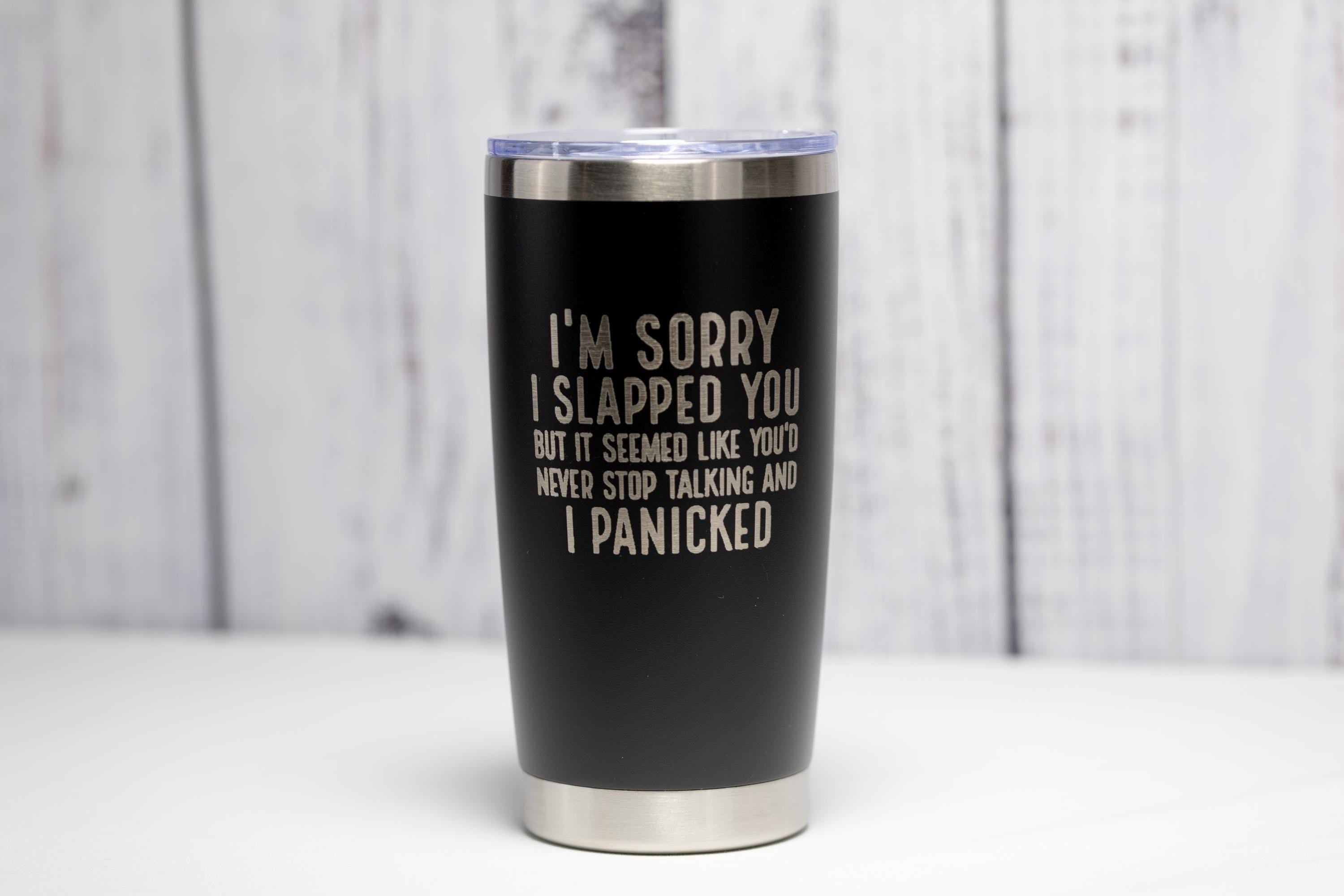 Sarcastic Stainless Steel Tumbler – Custom Color, Laser Engraved Cup, 20 oz