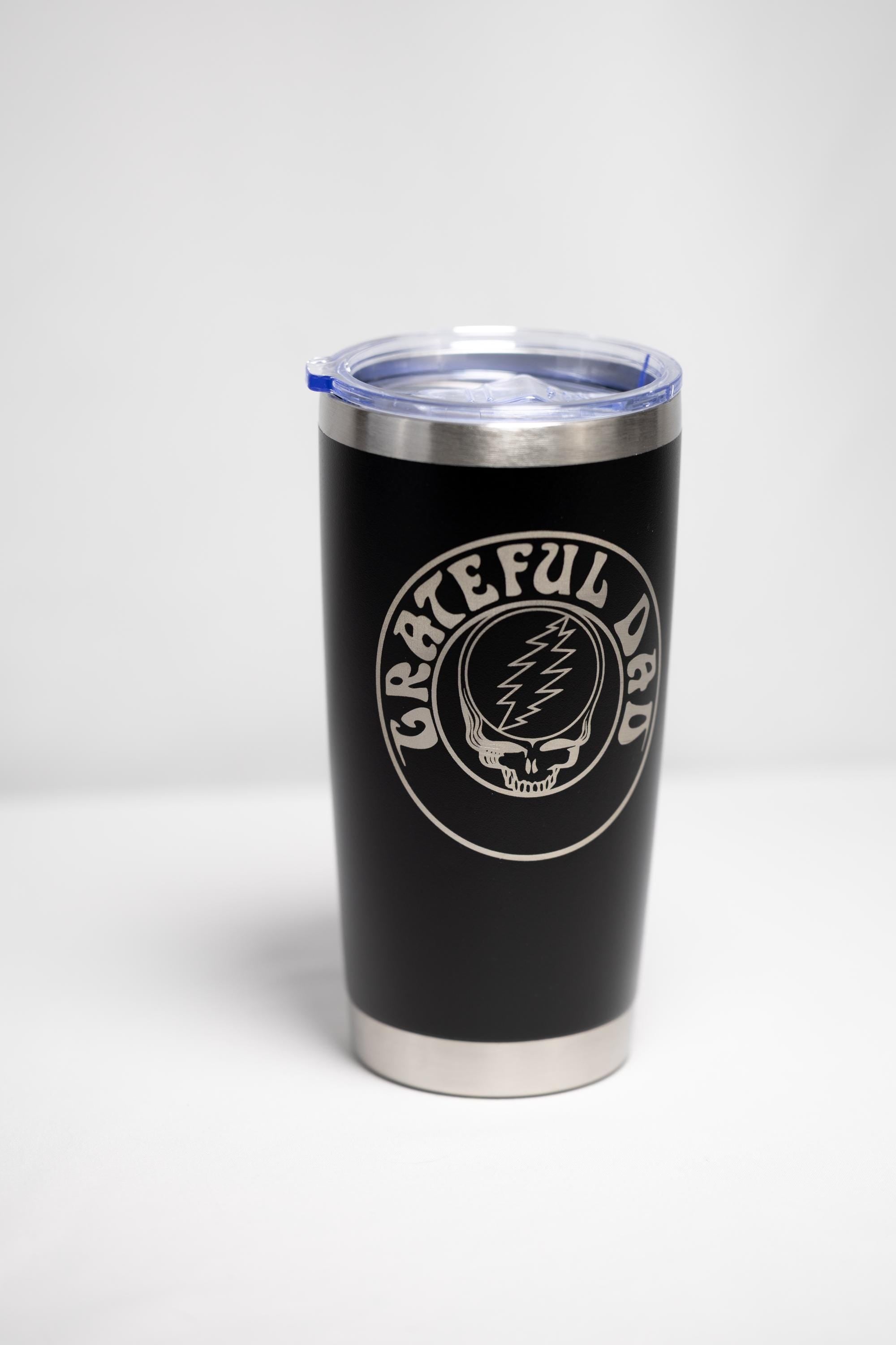 Grateful Dad Tumbler - 20 oz Stainless Steel Cup with Laser Engraved Design