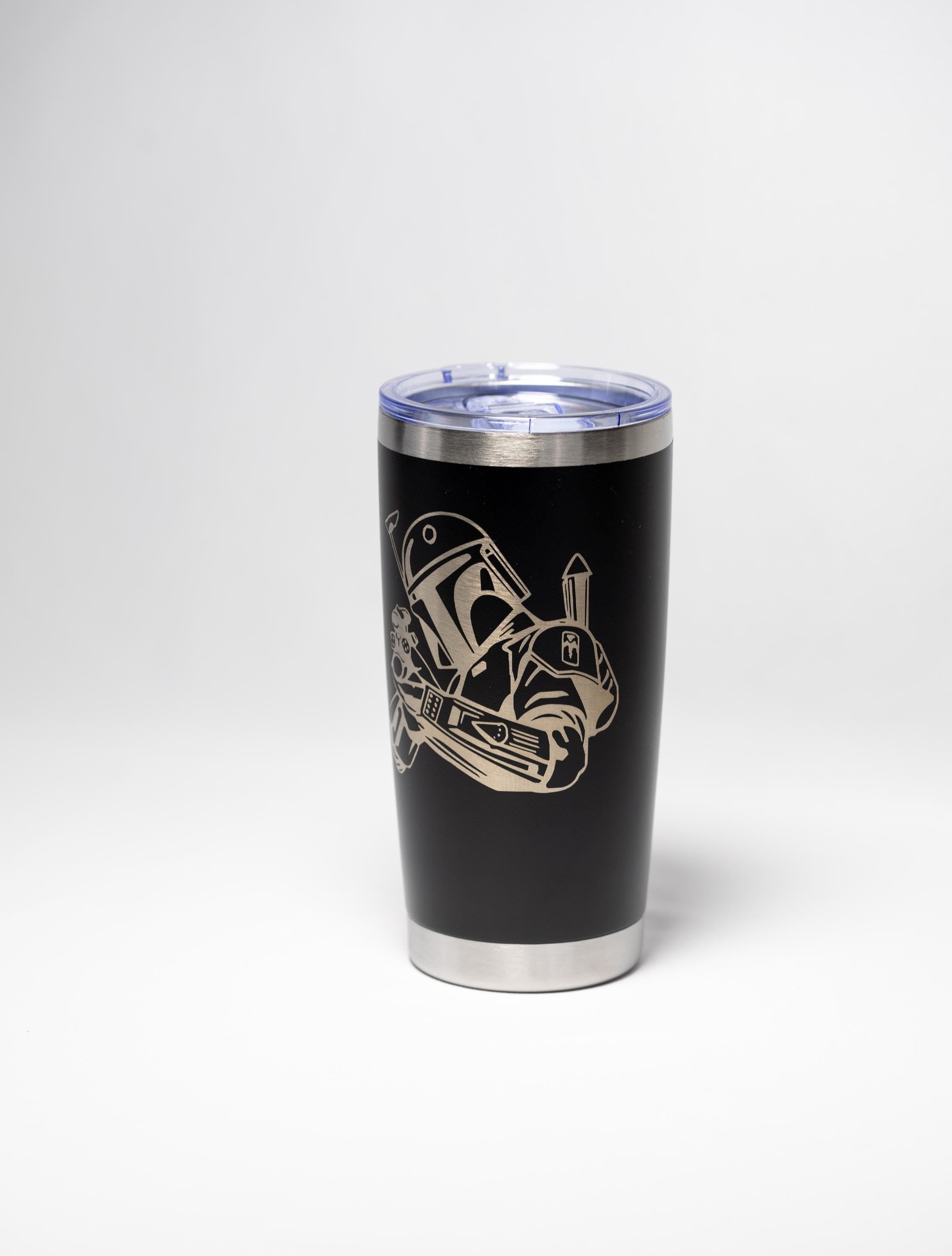 Boba Fett Tumbler | Stainless Steel 20 oz Drinkware - Laser Engraved Cup