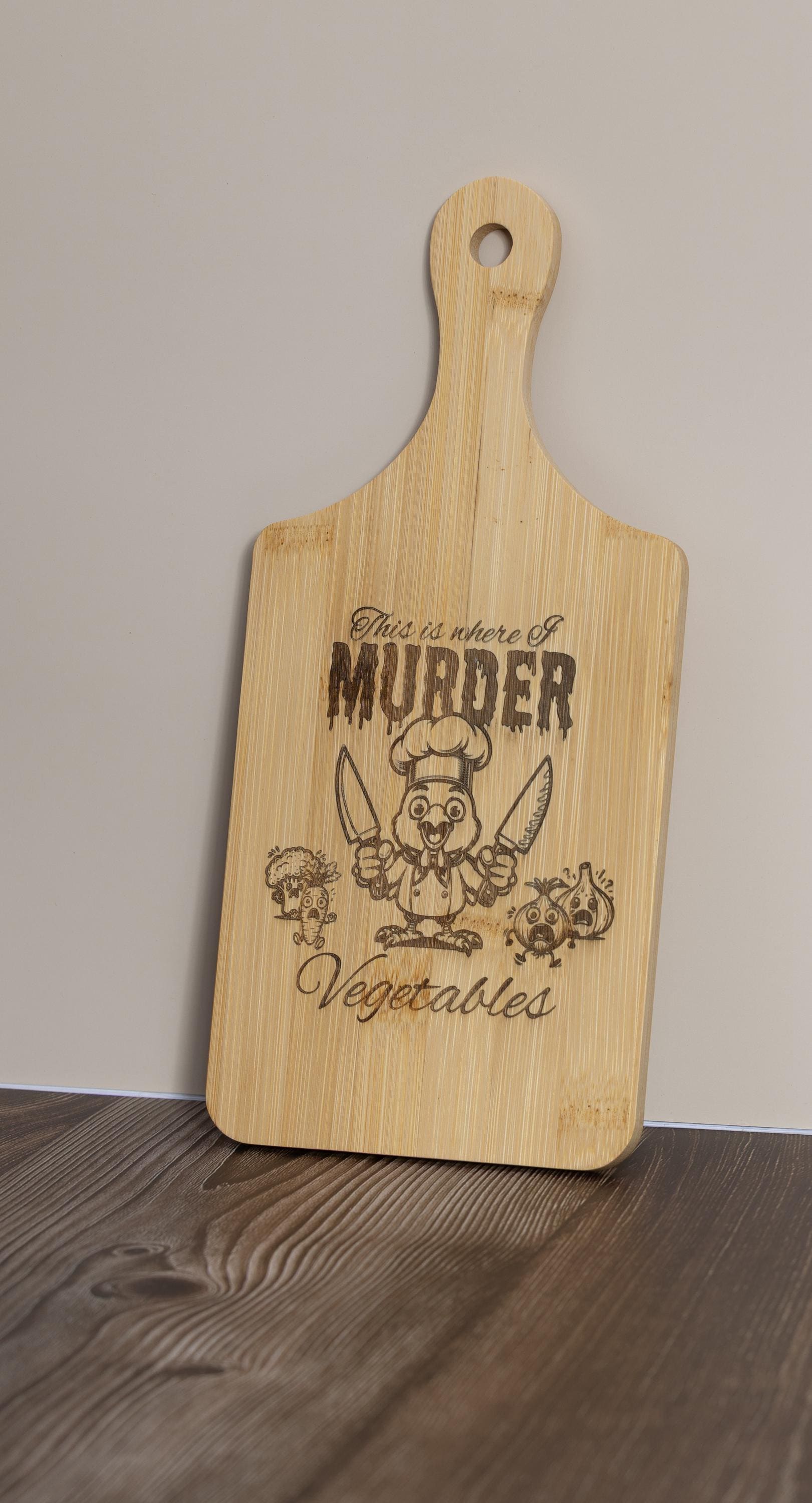 Engraved Bamboo Cutting Board - Compact 5x11 Eco Friendly Kitchen Decor