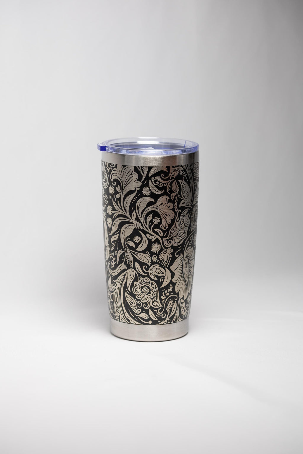 Paisley Wrap Tumbler | Insulated Stainless Steel 20 oz | Custom Color, Laser Engraved Wrap