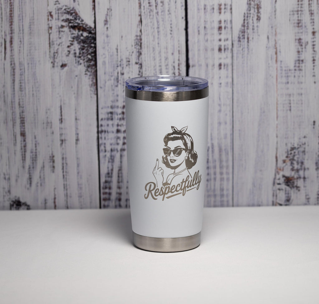 Retro Stainless Steel Tumbler – Dishwasher Safe Double Wall Cup | 20oz Hot Cold Drink Container
