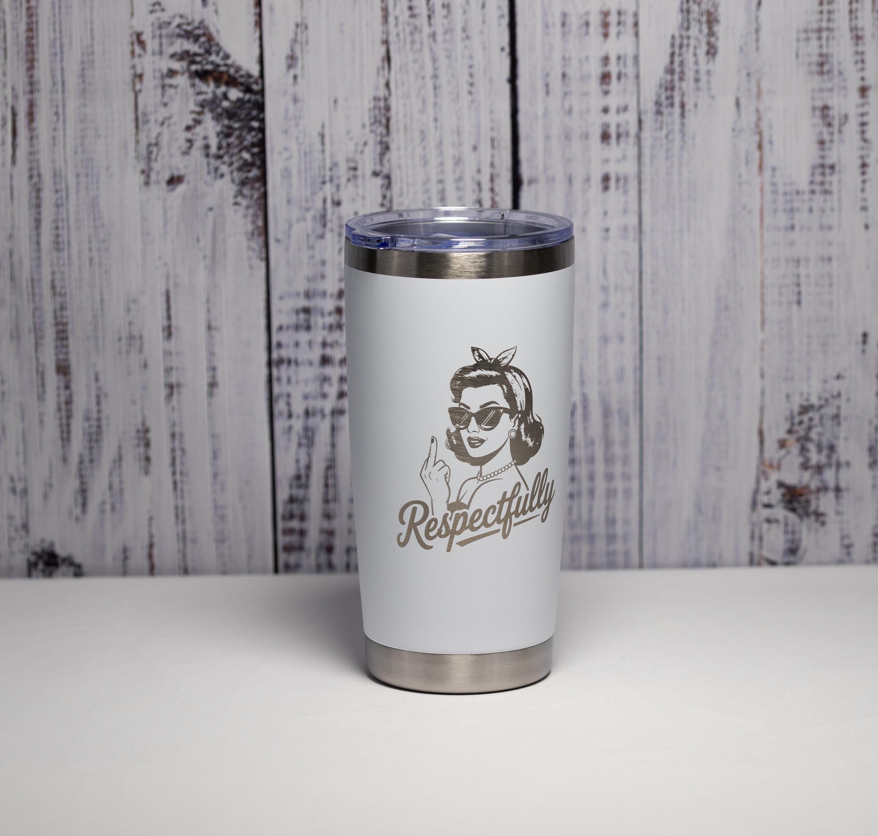 Retro Stainless Steel Tumbler – Dishwasher Safe Double Wall Cup | 20oz Hot Cold Drink Container