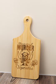 Bamboo Cutting Board – Funny Kitchen Gift | Dark Humor Kitchen Decor, Compact 5x11