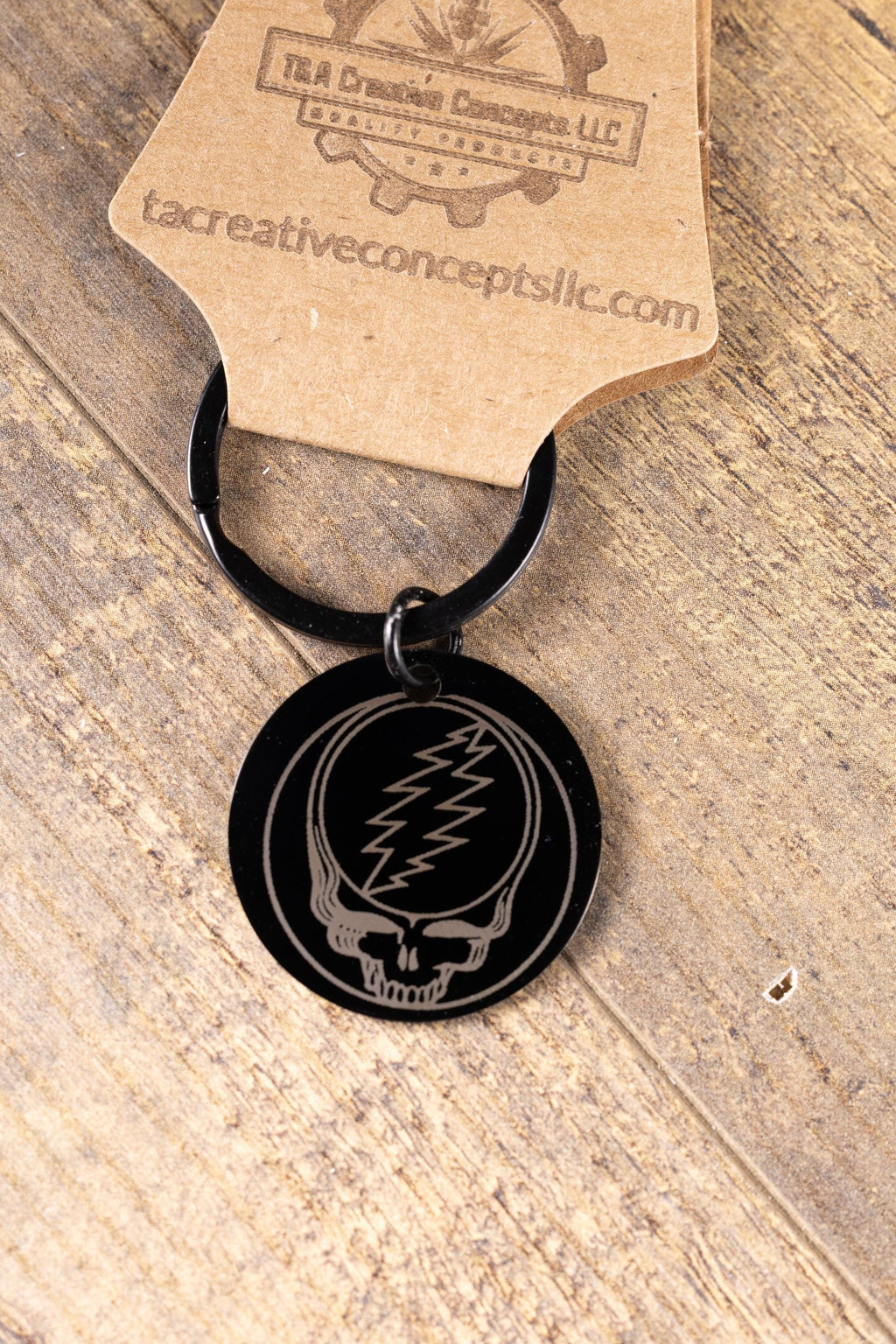 Steal Your Face Keychain – Black Stainless Steel, Double Sided Laser Engraved