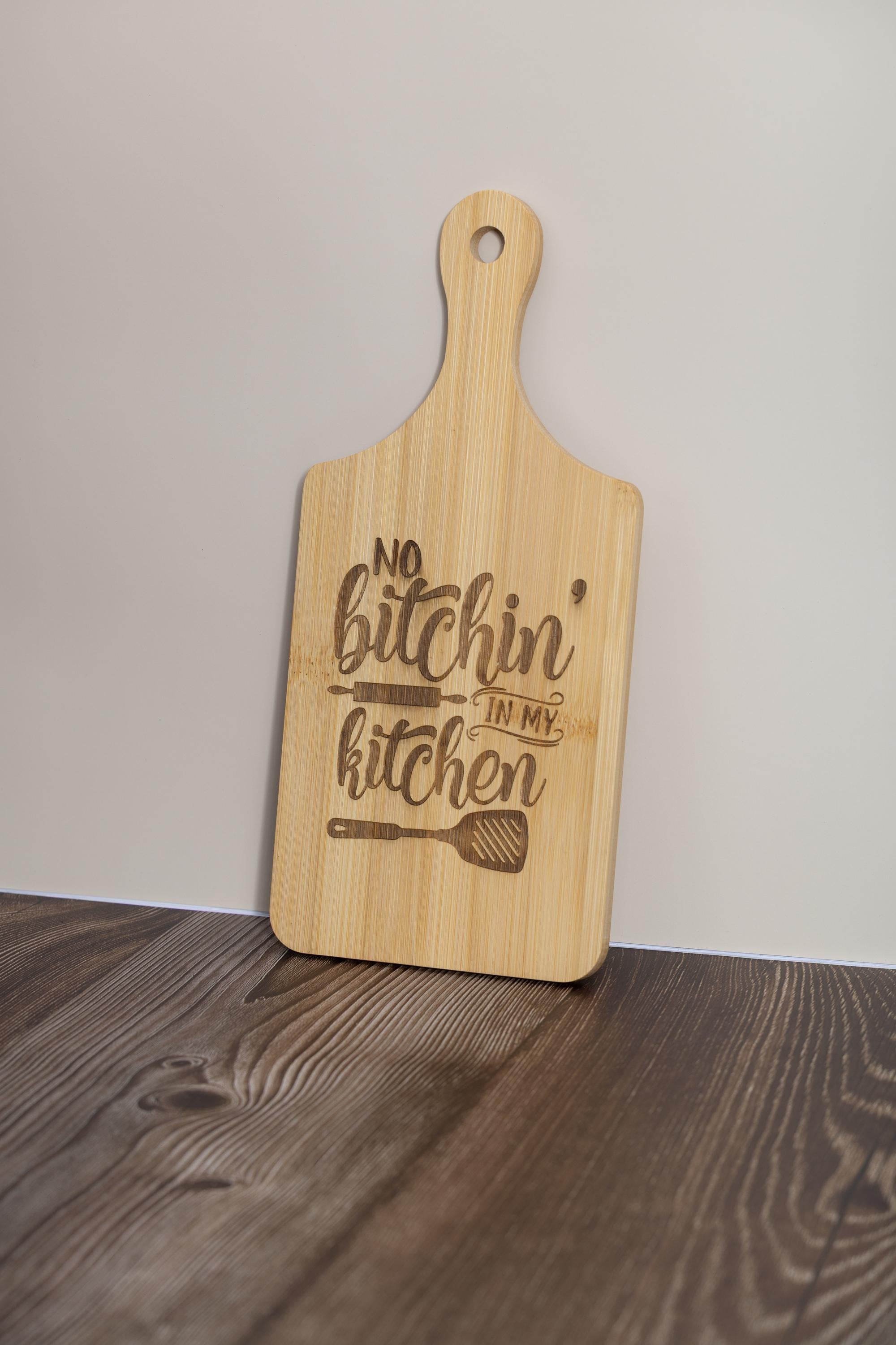 Bamboo Cutting Board – Eco Friendly Small Prep Board with Laser Engraving