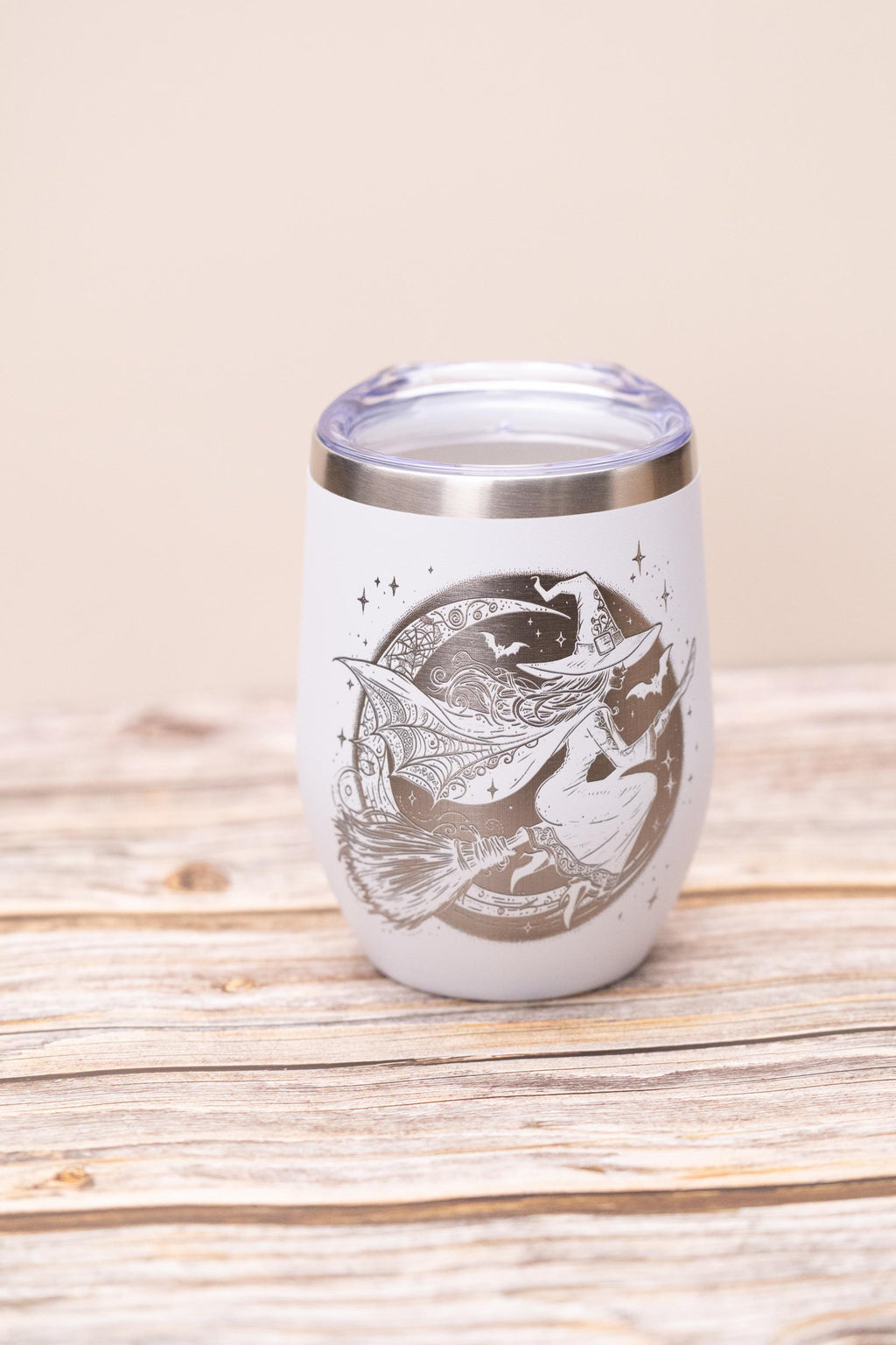 Witch Wine Tumbler - Insulated Stainless Steel Double Wall Tumbler with Spill Resistant Lid