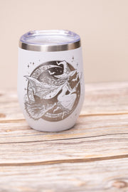 Witch Wine Tumbler - Insulated Stainless Steel Double Wall Tumbler with Spill Resistant Lid