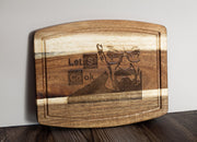 Breaking Bad Cutting Board - Acacia Wood Board with Laser Engraved Quote 'Let's Cook'