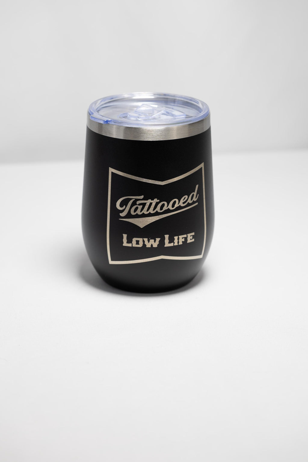 Tattoo Wine Tumbler – 12 oz Stainless Steel Double Wall Insulated Cup