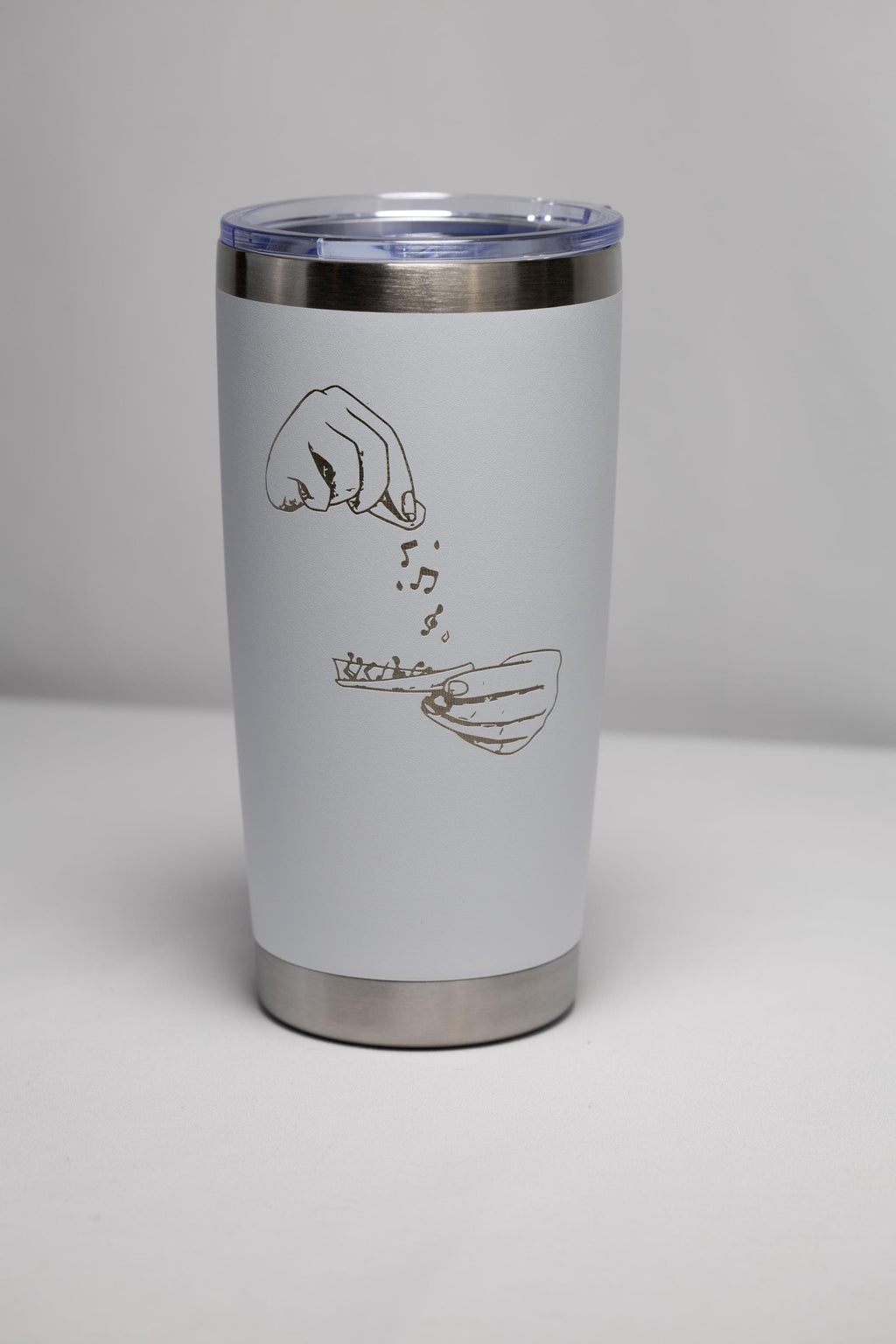 Music Stainless Tumbler - 20 oz Laser Engraved Cup | Custom Color, Vacuum Insulated