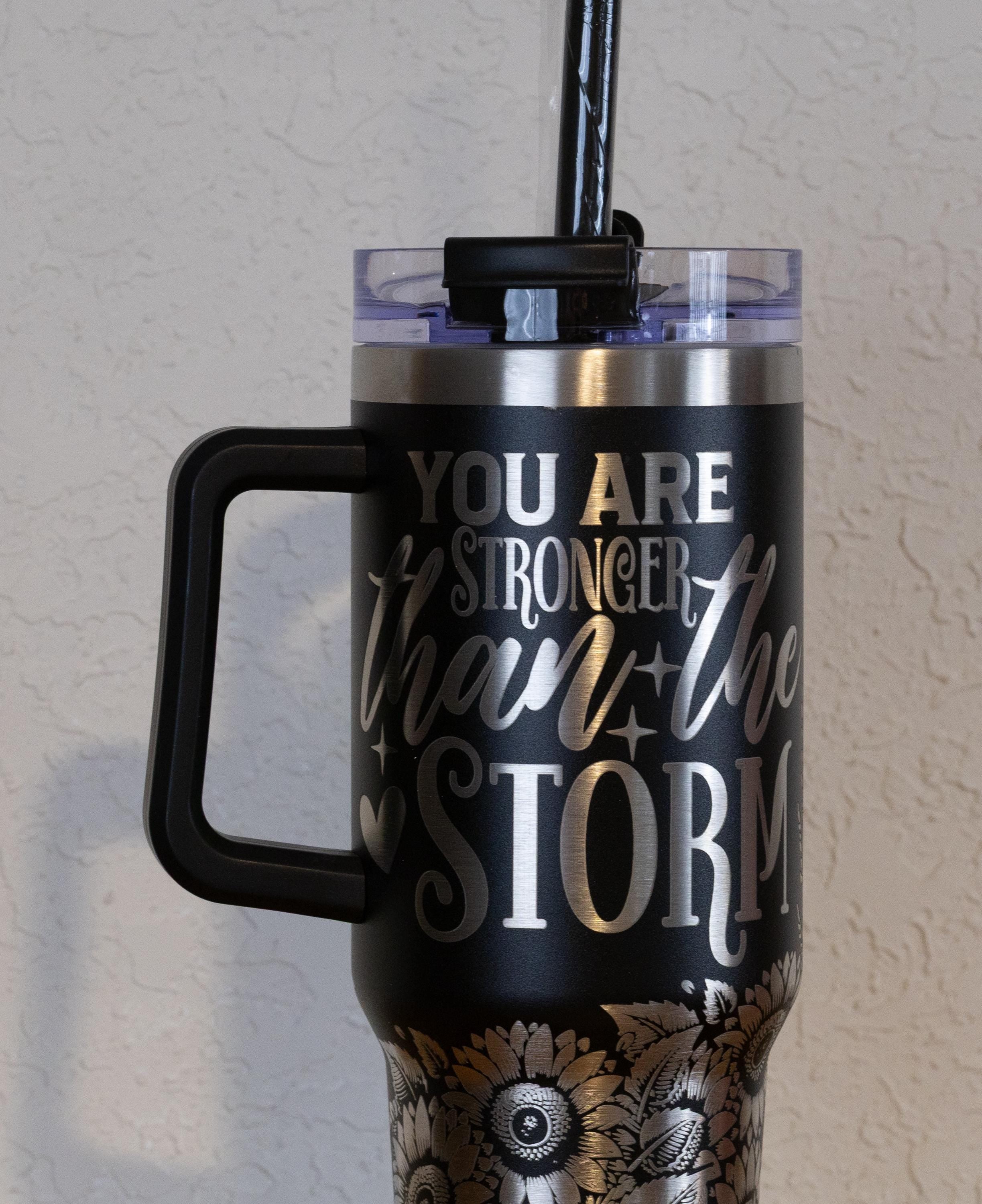 Stainless Steel Tumbler 40oz – Vacuum Insulated Mug With Handle Sliding Lid