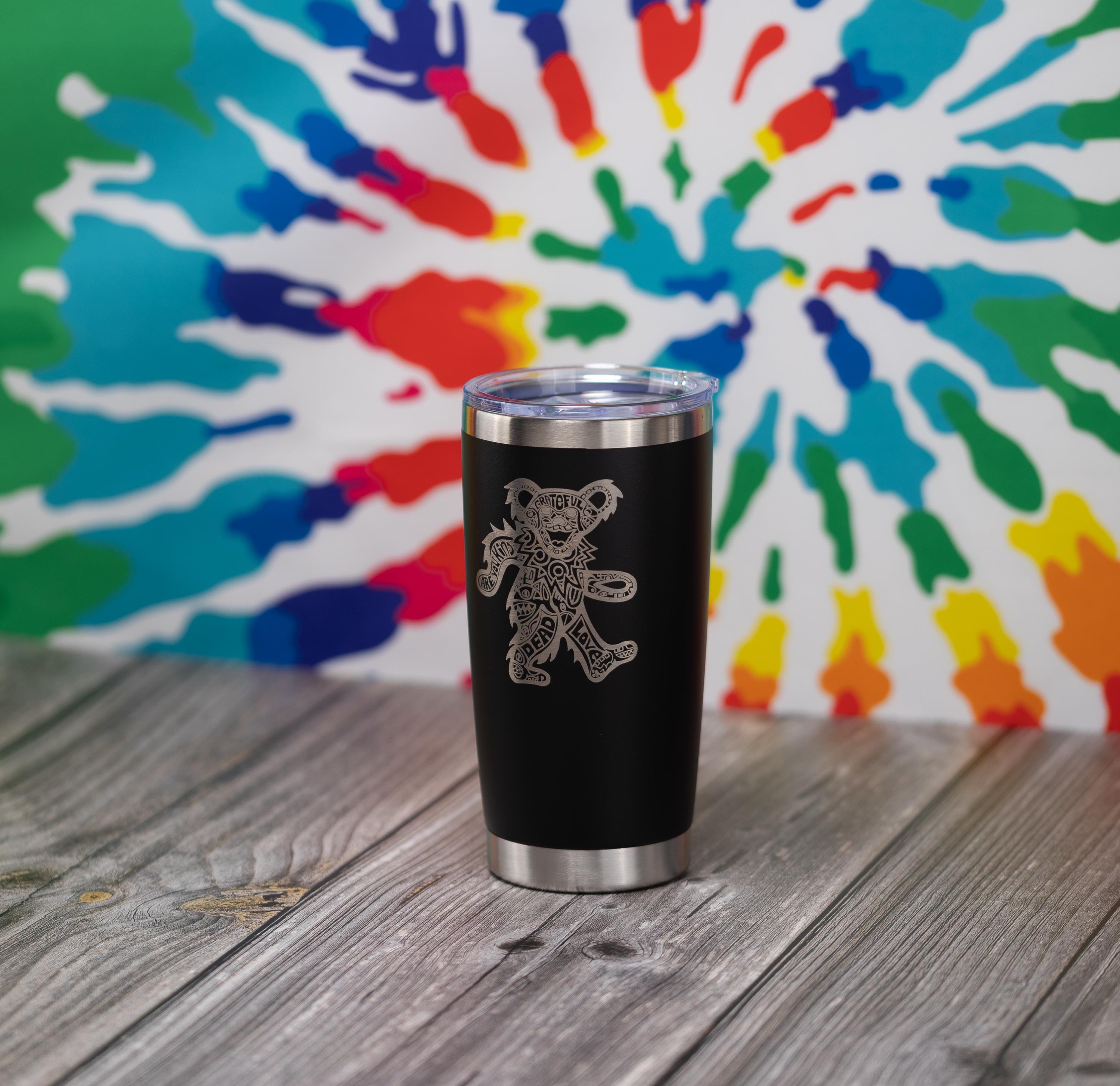 Grateful Dead Tumbler - 20oz Insulated Stainless Steel Travel Cup With Spill Resistant Lid