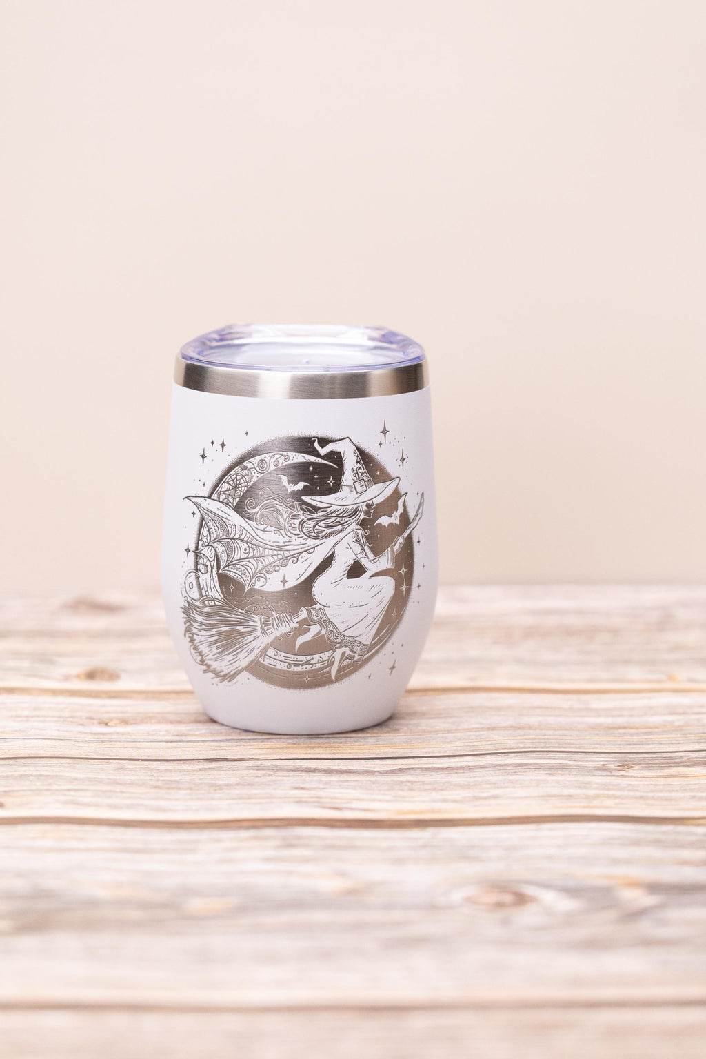 Witch Wine Tumbler - Insulated Stainless Steel Double Wall Tumbler with Spill Resistant Lid