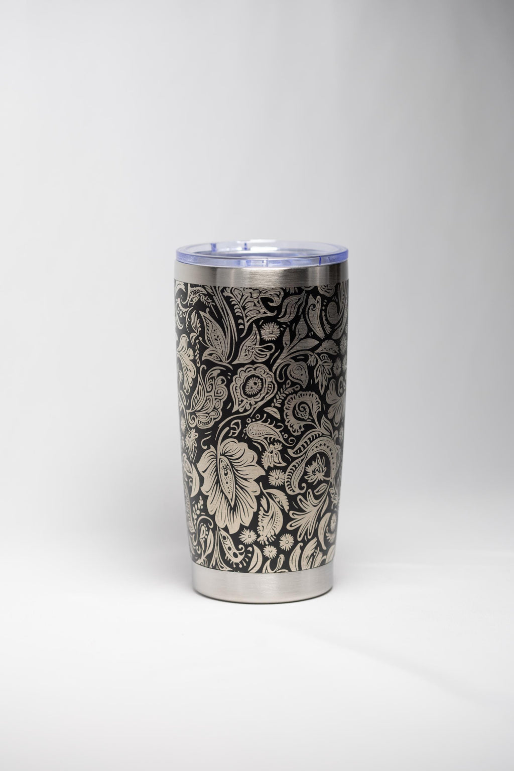 Paisley Wrap Tumbler | Insulated Stainless Steel 20 oz | Custom Color, Laser Engraved Wrap