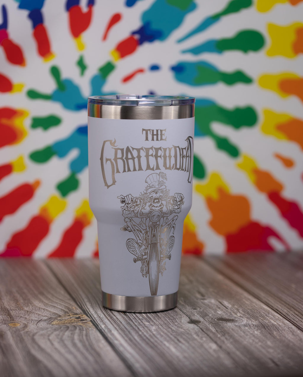 Insulated Steel Tumbler – Grateful Dead Uncle Sam Biker 30oz Double Wall Drinkware