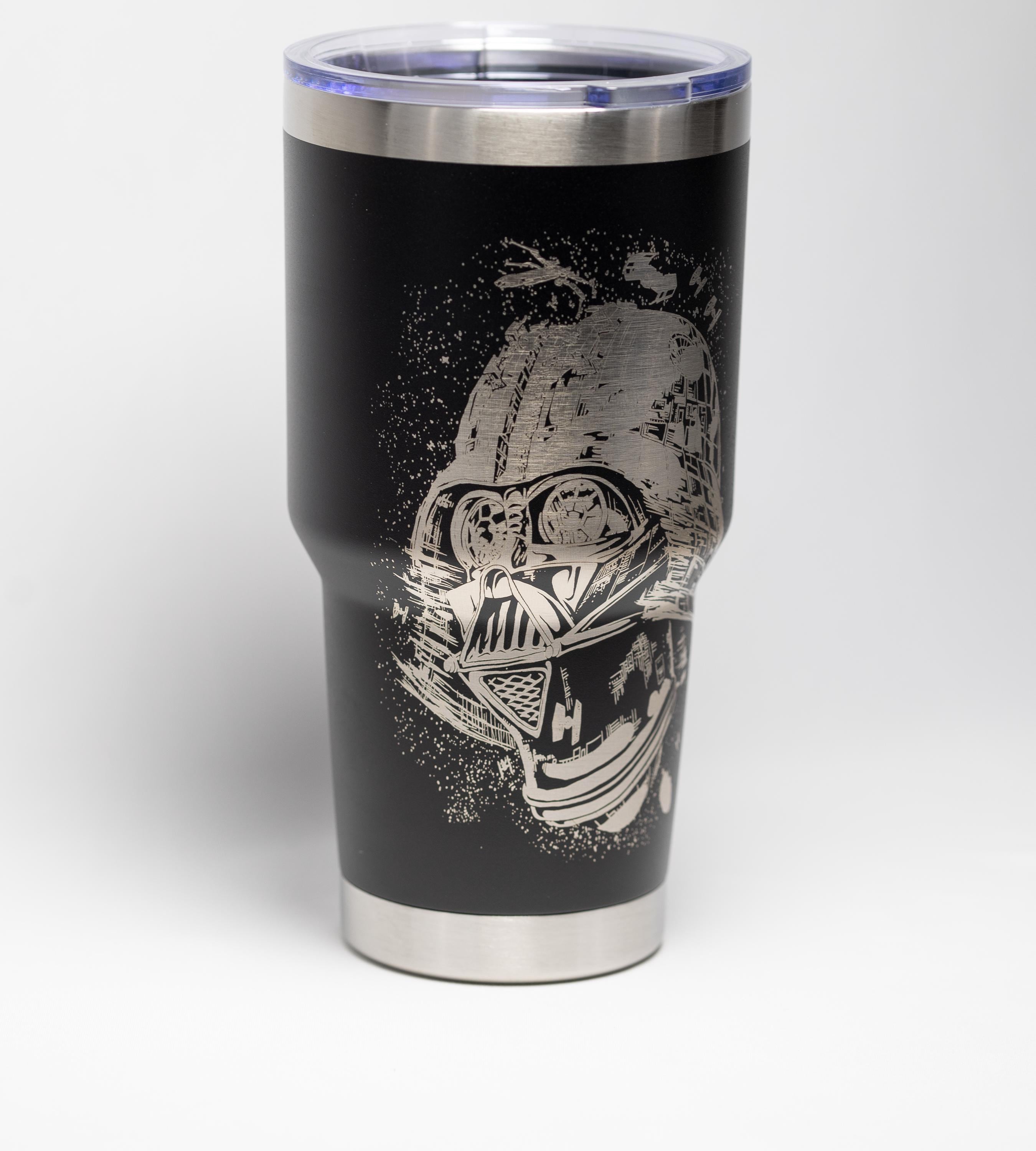 Darth Vader Tumbler – 30 oz Vacuum Insulated Stainless Steel Mug | Laser Engraved Cup