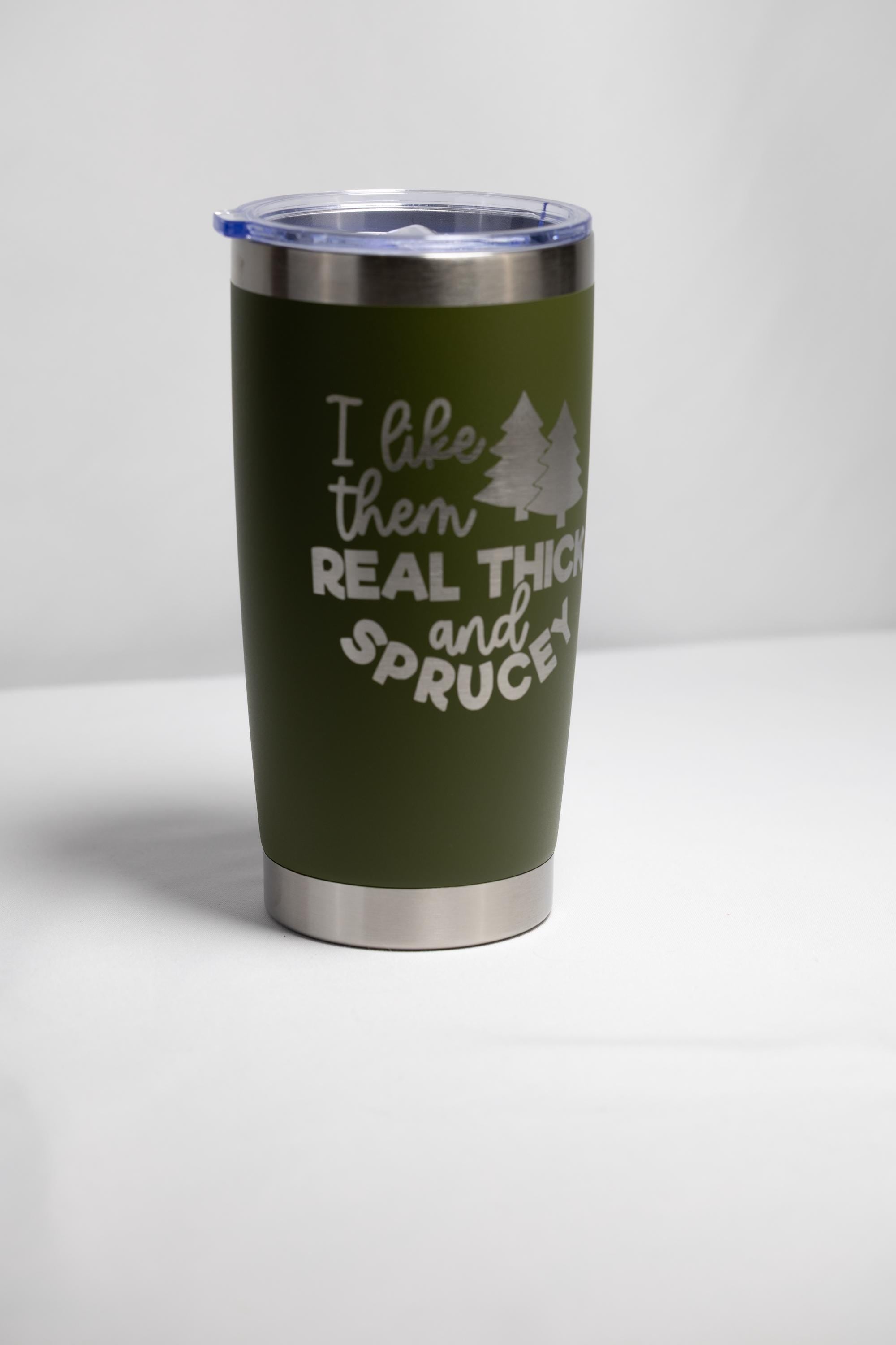 Camping Tumbler - 20 oz Stainless Steel Double Wall Insulated Custom Color Cup