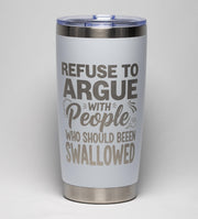 Dark Humor Tumbler - Laser Engraved Stainless Steel, 20 Ounce Drinkware With Double Wall Insulation