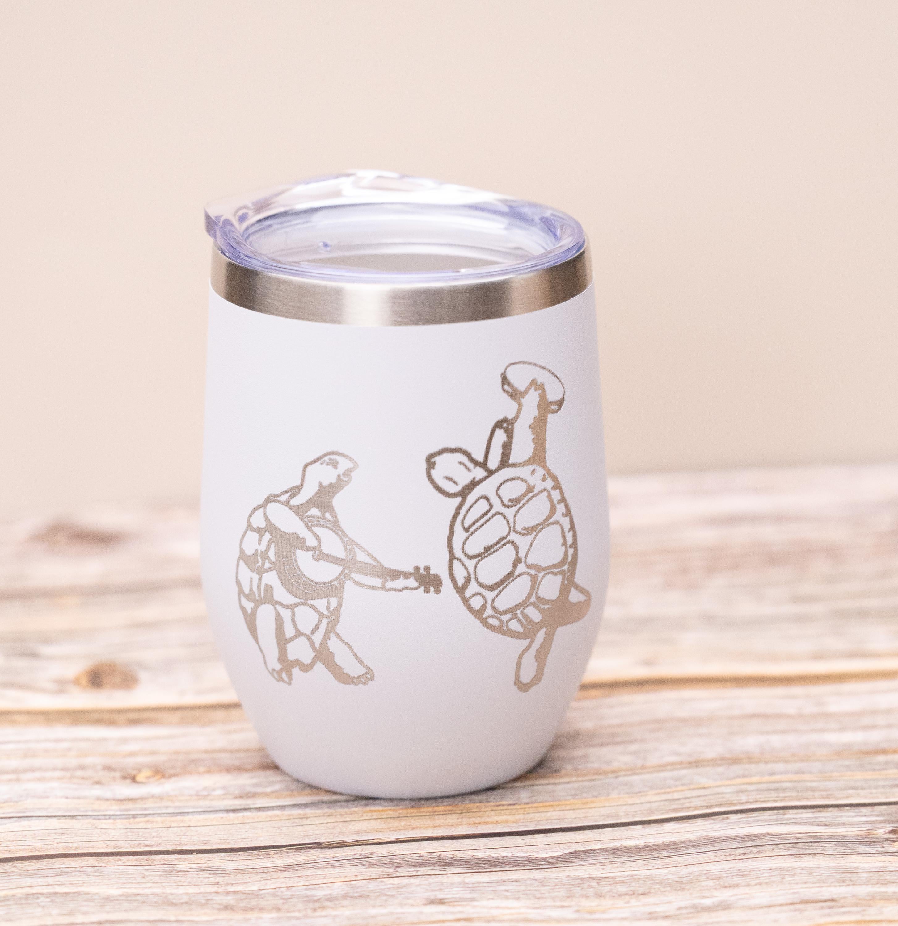 Music Fan Wine Tumbler - Insulated Stainless Steel Cup With Spill Resistant Lid