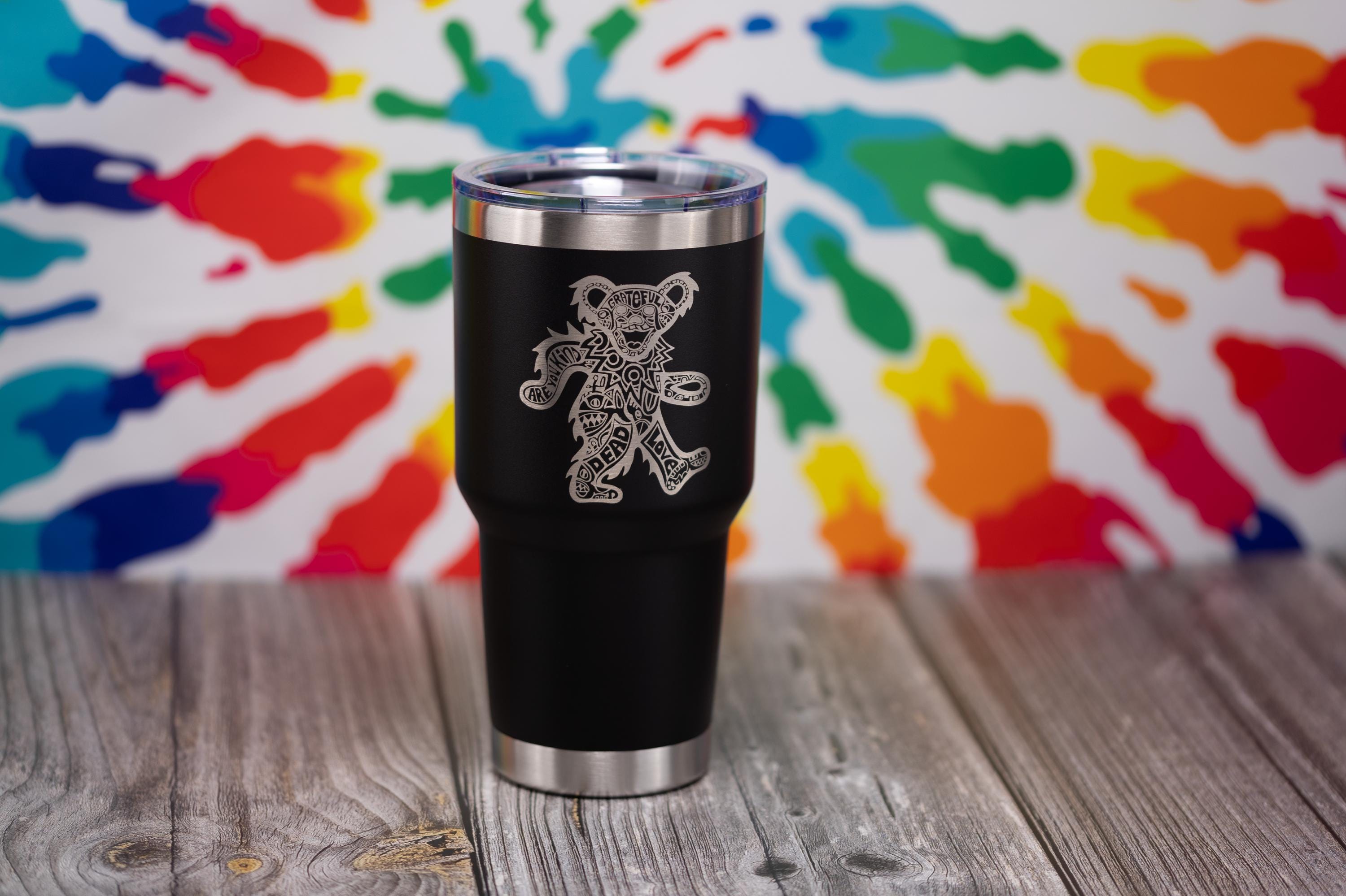 Stainless Steel Tumbler – Grateful Dead Kind Bear 30oz Vacuum Insulated Cup