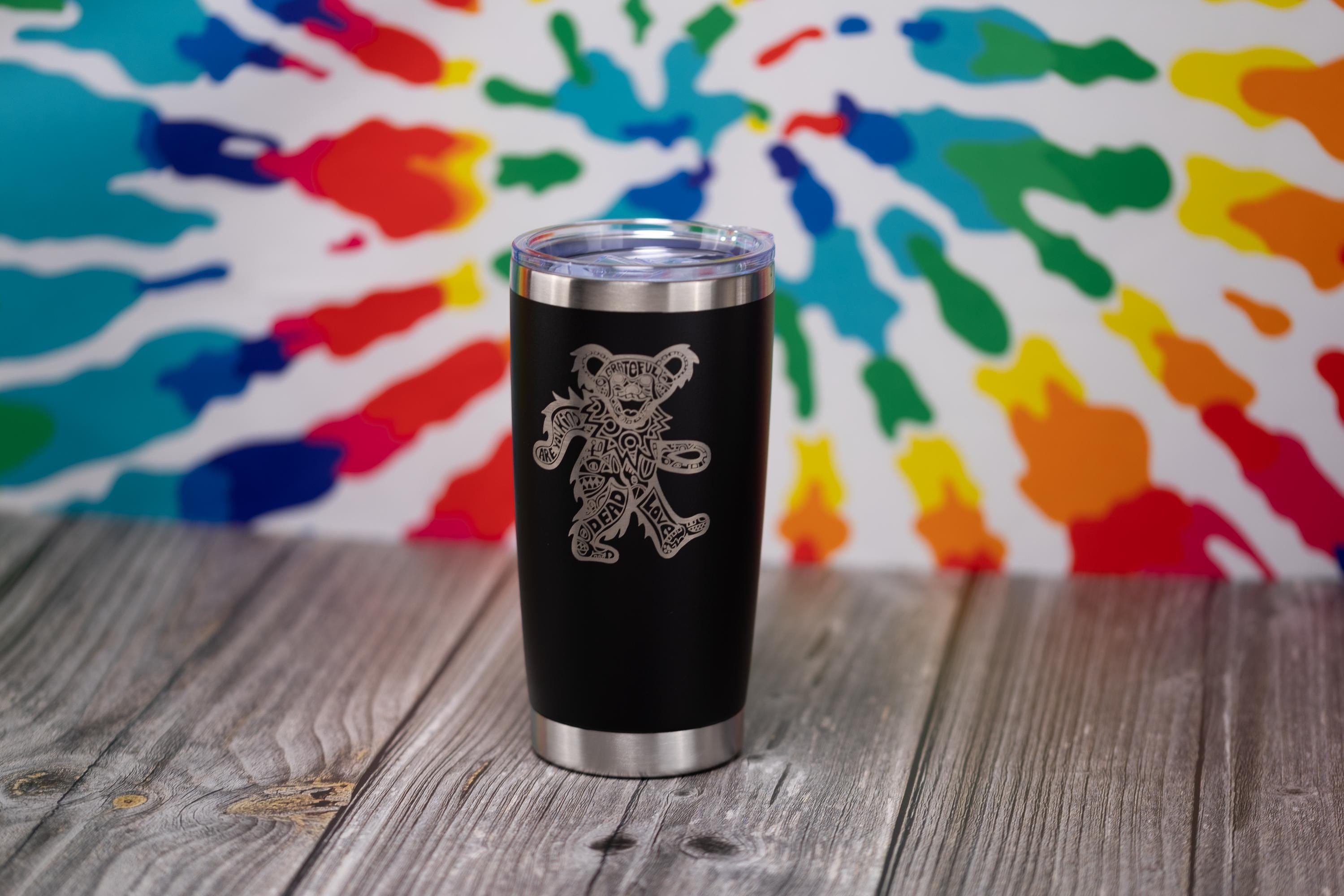 Grateful Dead Tumbler - 20oz Insulated Stainless Steel Travel Cup With Spill Resistant Lid