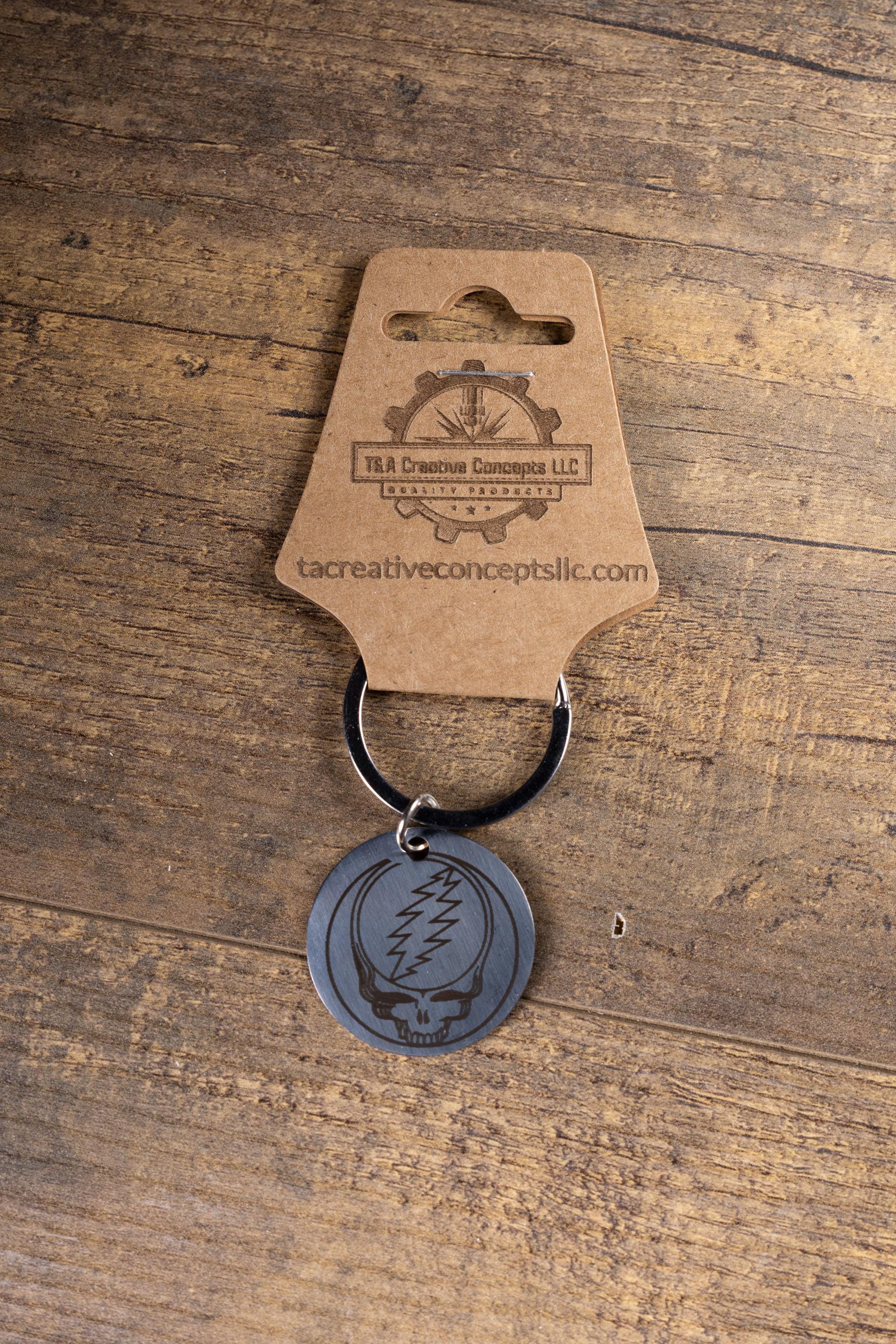 Steal Your Face Keychain – Polished Stainless Steel, Double Sided Engraving Gift
