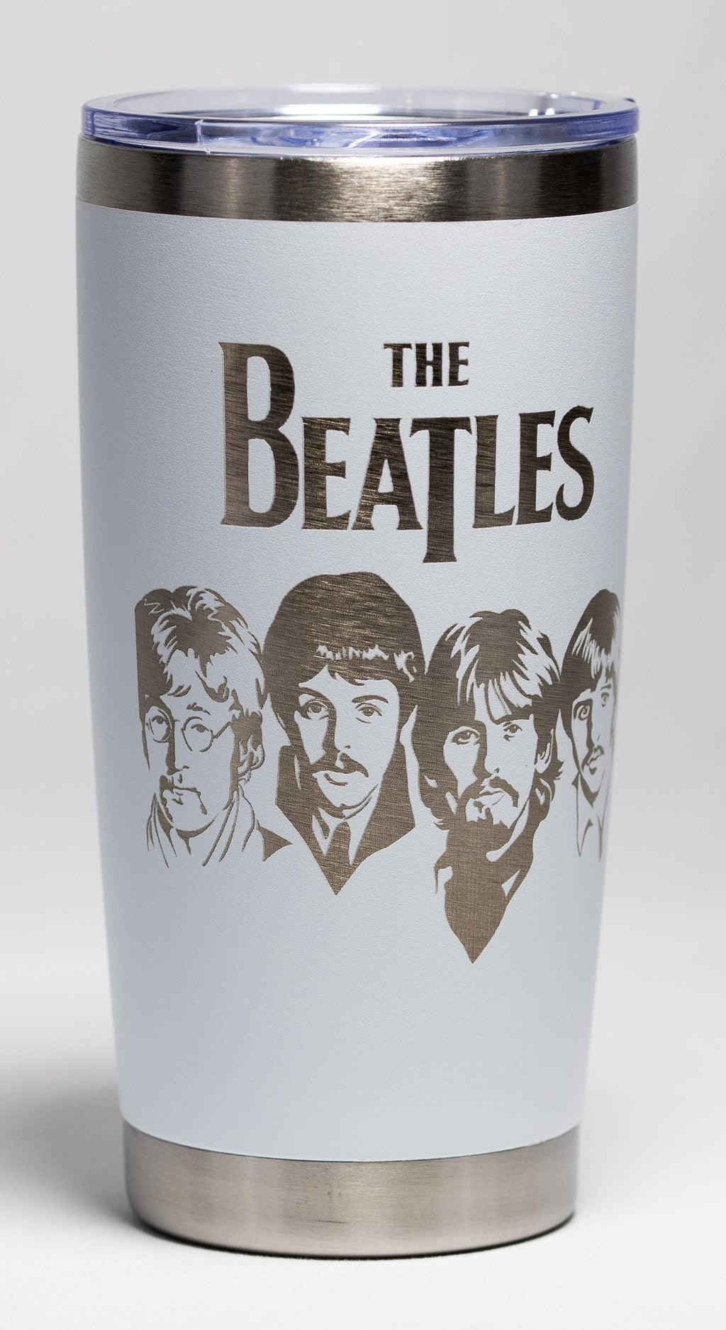Beatles Insulated Tumbler - Stainless Steel 20oz Engraved Coffee Cup