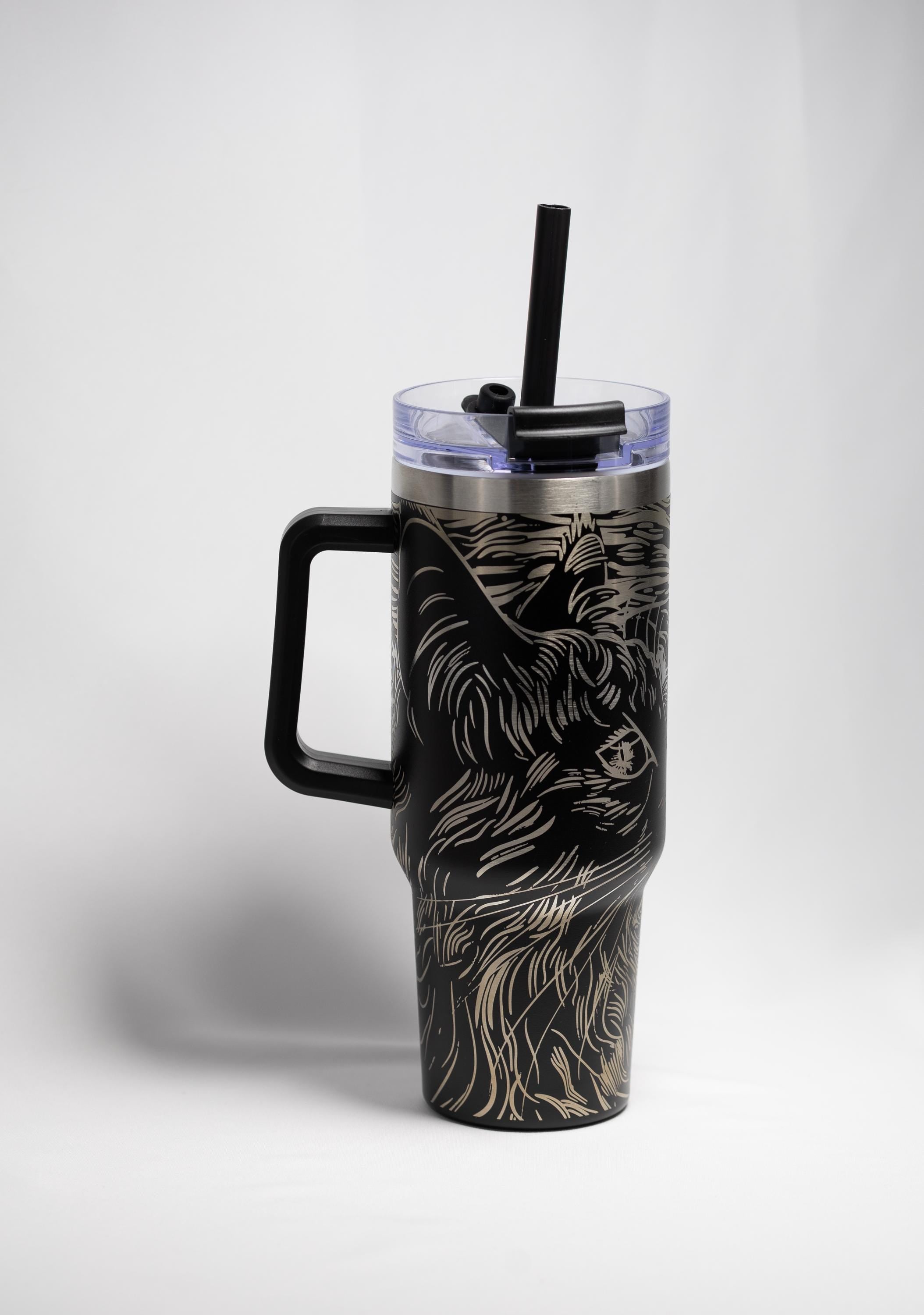 Starry Night Tumbler – Stainless Steel Cup | Laser Engraved Cat Lover Gift, Vacuum Insulated