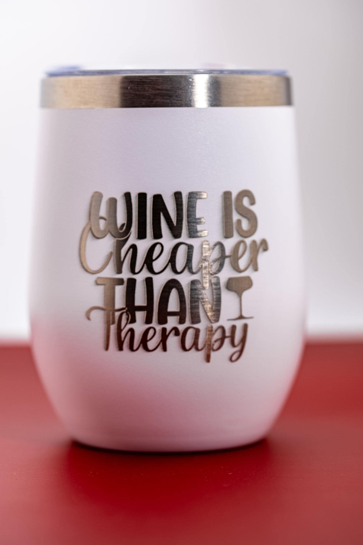 Insulated Wine Tumbler - 12oz Stainless Steel Double Wall, Laser Engraved Funny Gift
