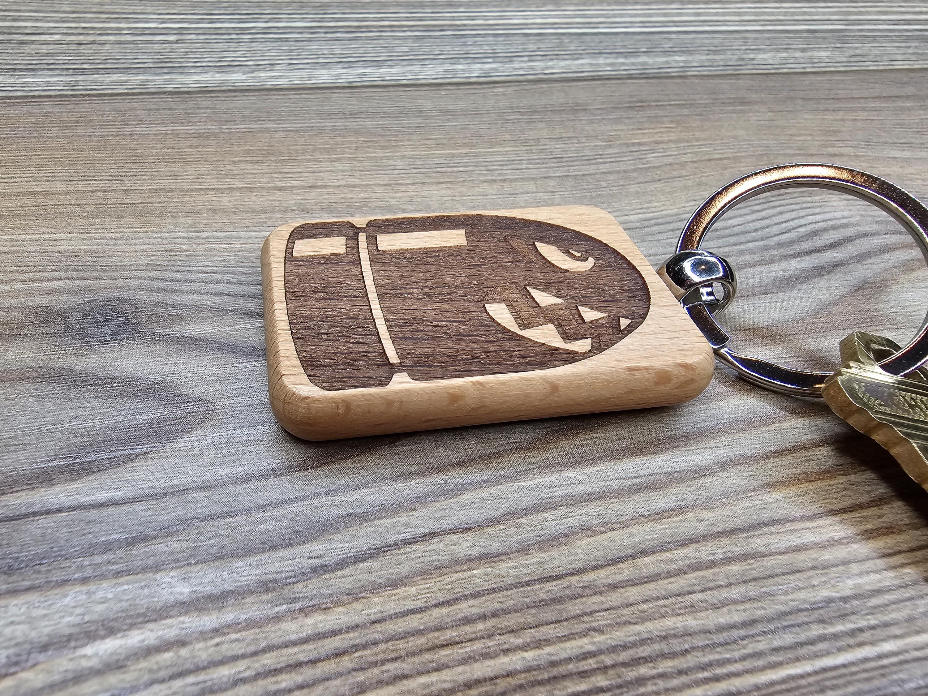 Bullet Bill Keychain – Nintendo Hardwood Double-Sided Engraving | Durable Gamer Gift