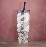 40oz Insulated Tumbler – Dragonfly Engraved Cup | Stainless Steel, Double Wall