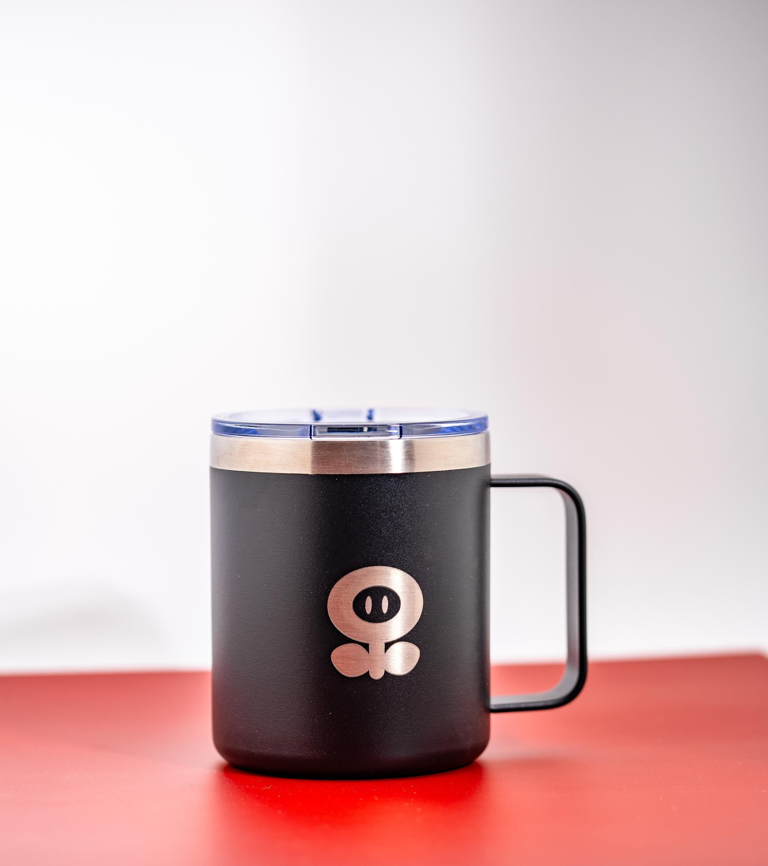 Mario Bros Firepower Flower Mug – Insulated Stainless Steel, Spill Resistant Coffee Cup