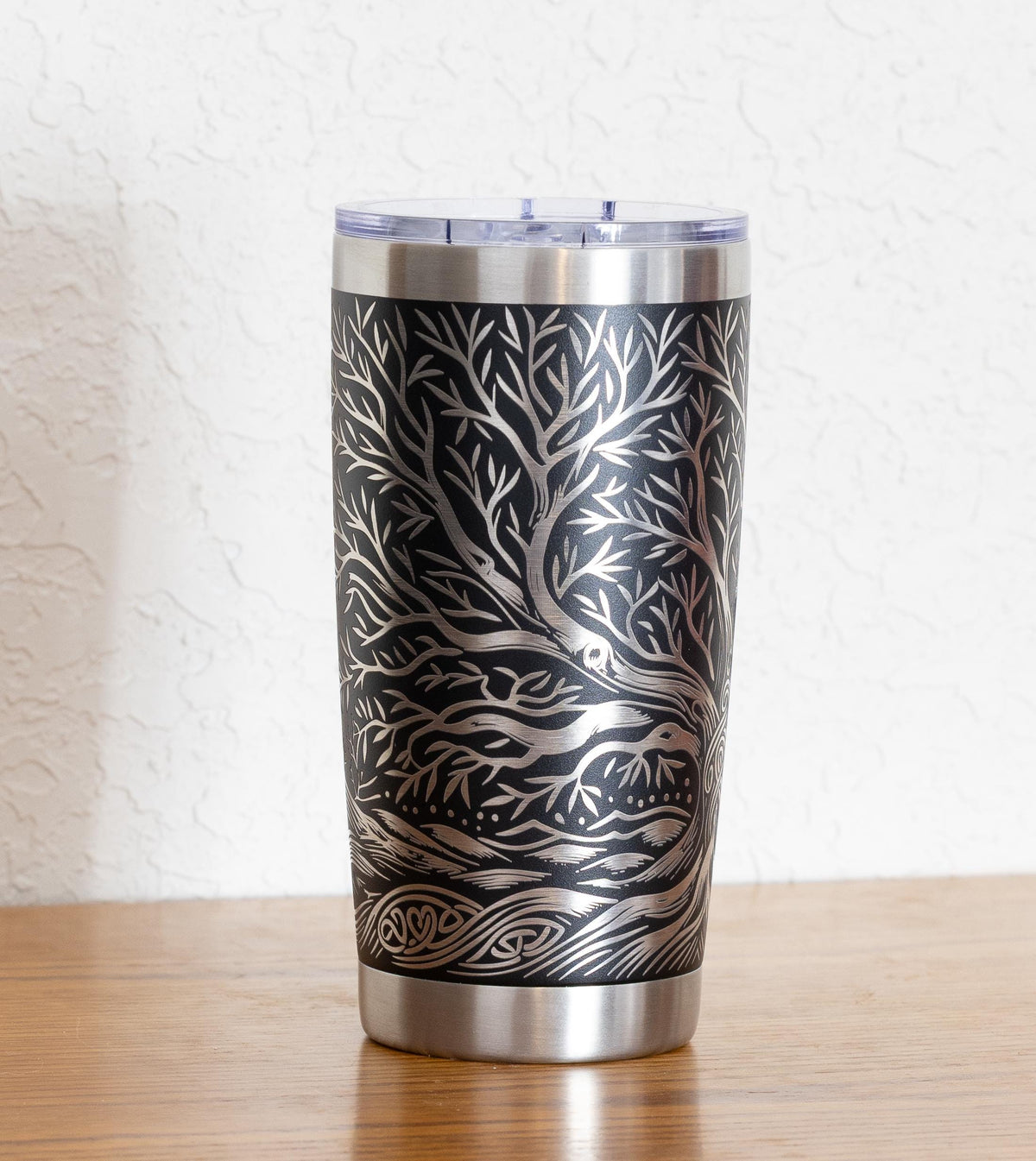 Celtic Tree Tumbler – 20oz Stainless Steel Cup | Vacuum Insulated Mug, Laser Engraved Design