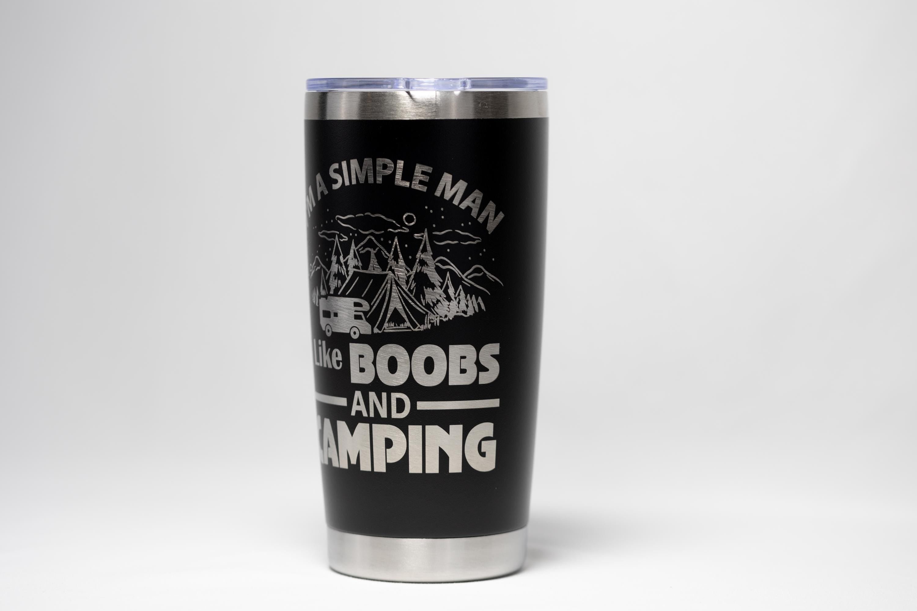 Stainless Steel Tumbler – Funny Camping Drinkware | 20 oz Double Wall Cup