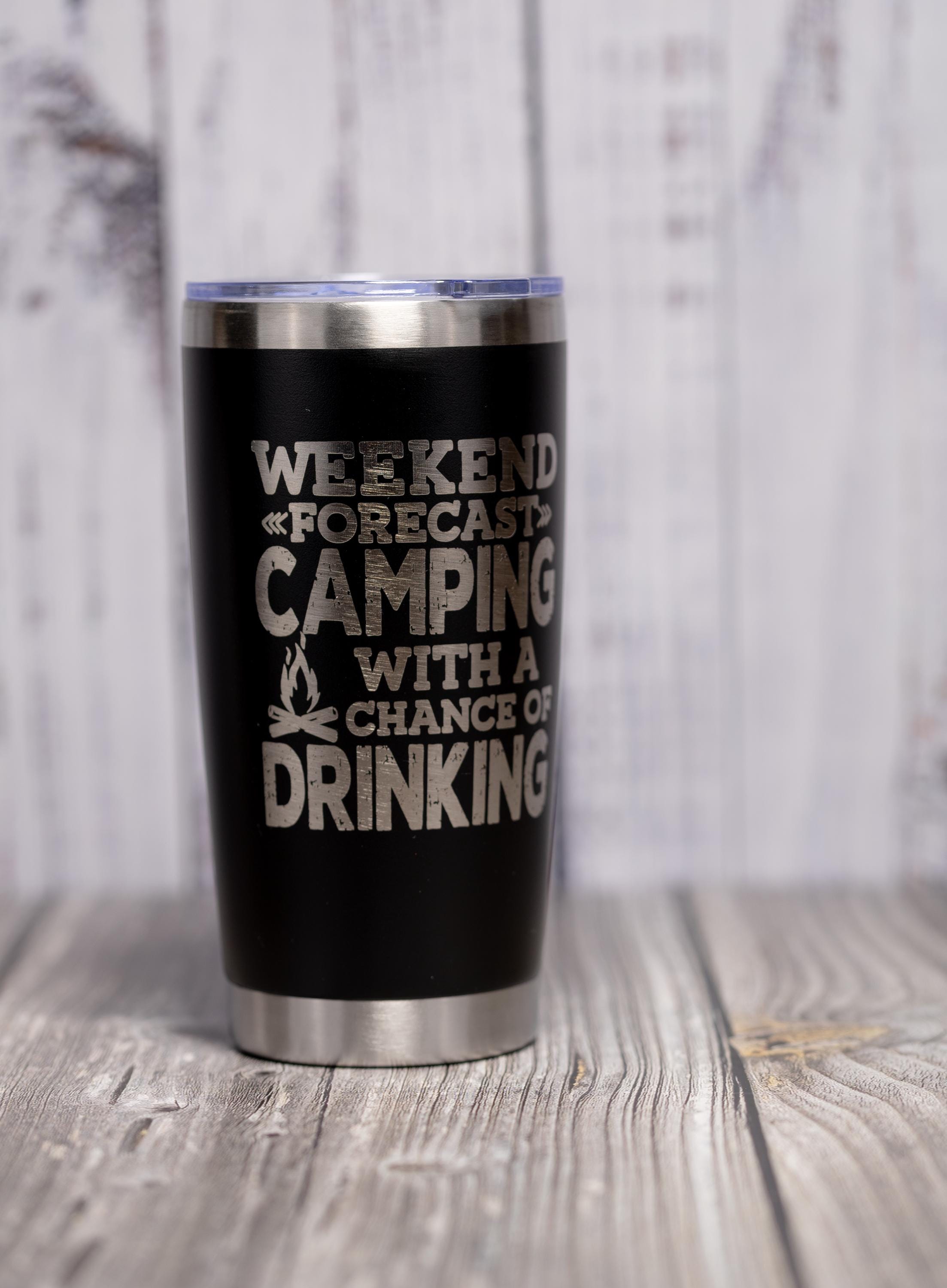 Camping Tumbler - 20 Oz Stainless Steel Drink Cup With Double Wall Insulation