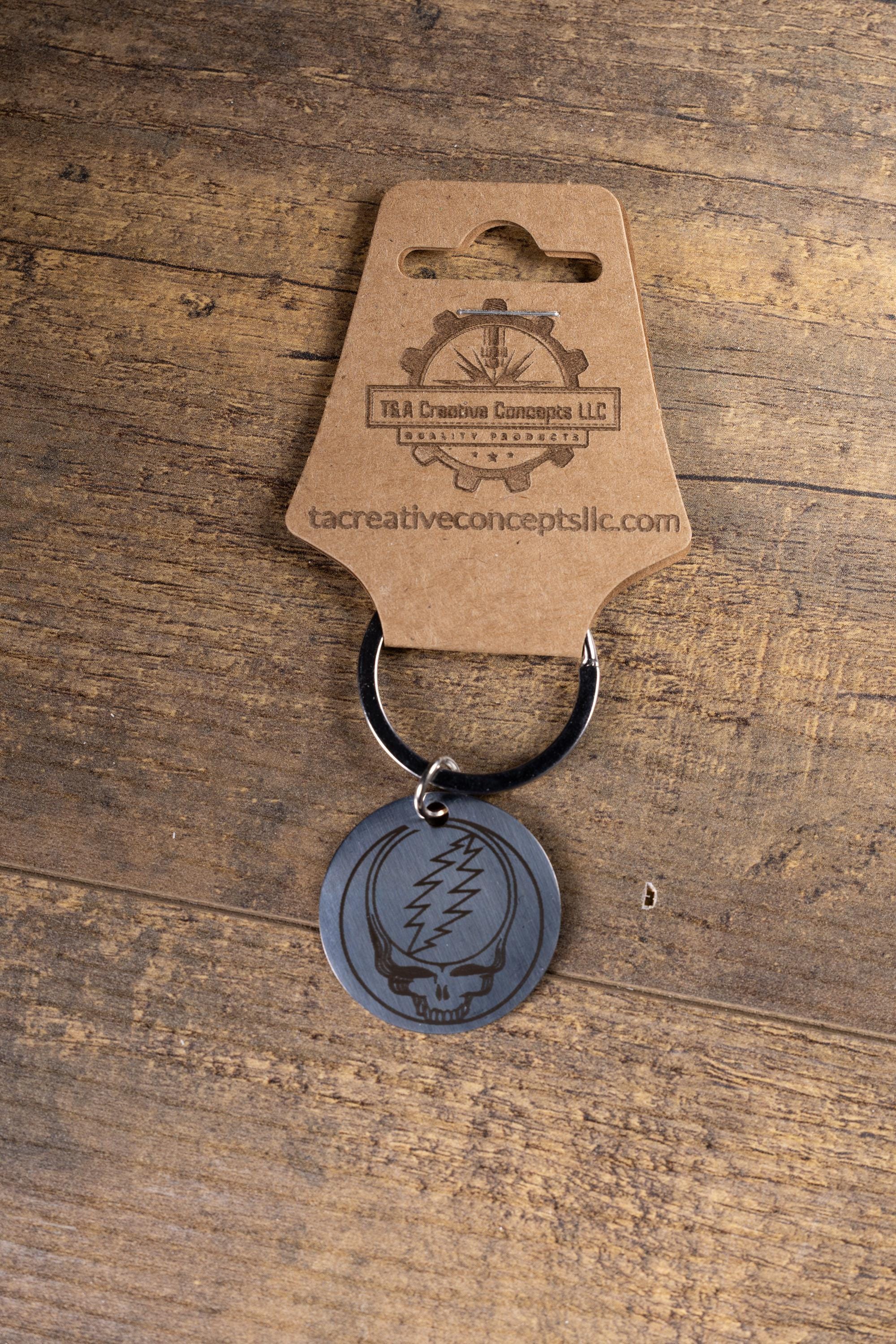 Steal Your Face Keychain – Polished Stainless Steel, Double Sided Engraving Gift