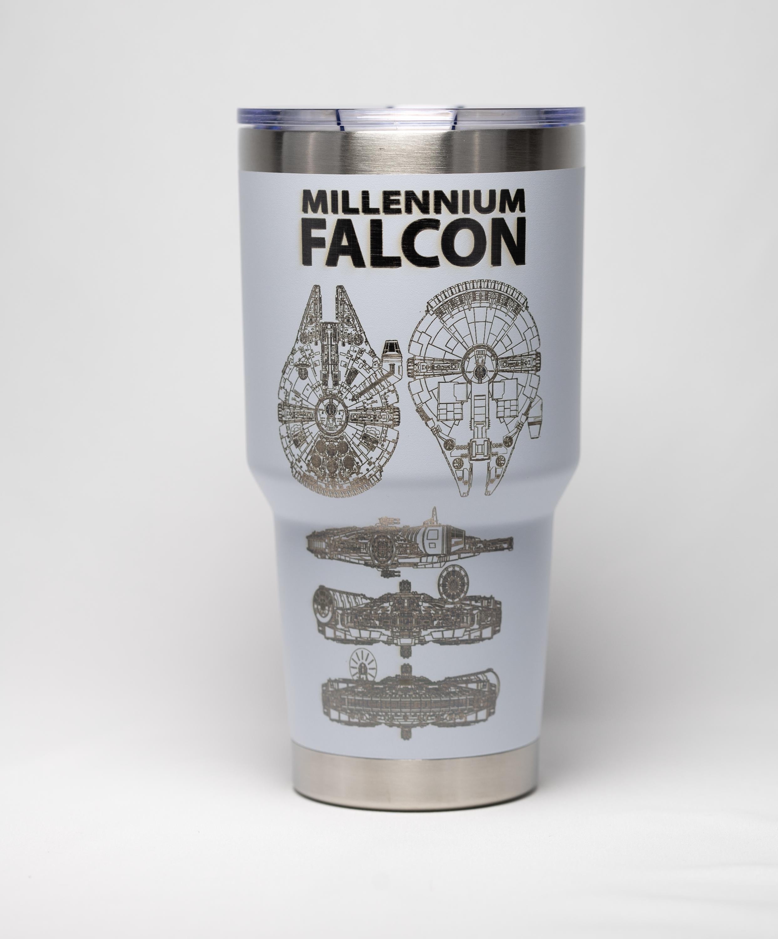 Millennium Falcon Tumbler - Star Wars Drinkware | Custom Color 30 oz Travel Cup