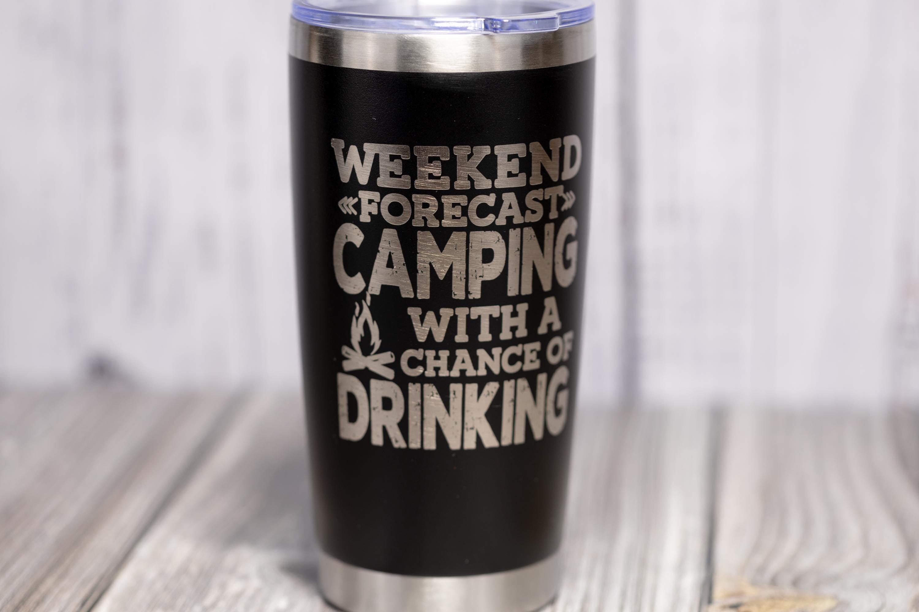 Camping Tumbler - 20 Oz Stainless Steel Drink Cup With Double Wall Insulation