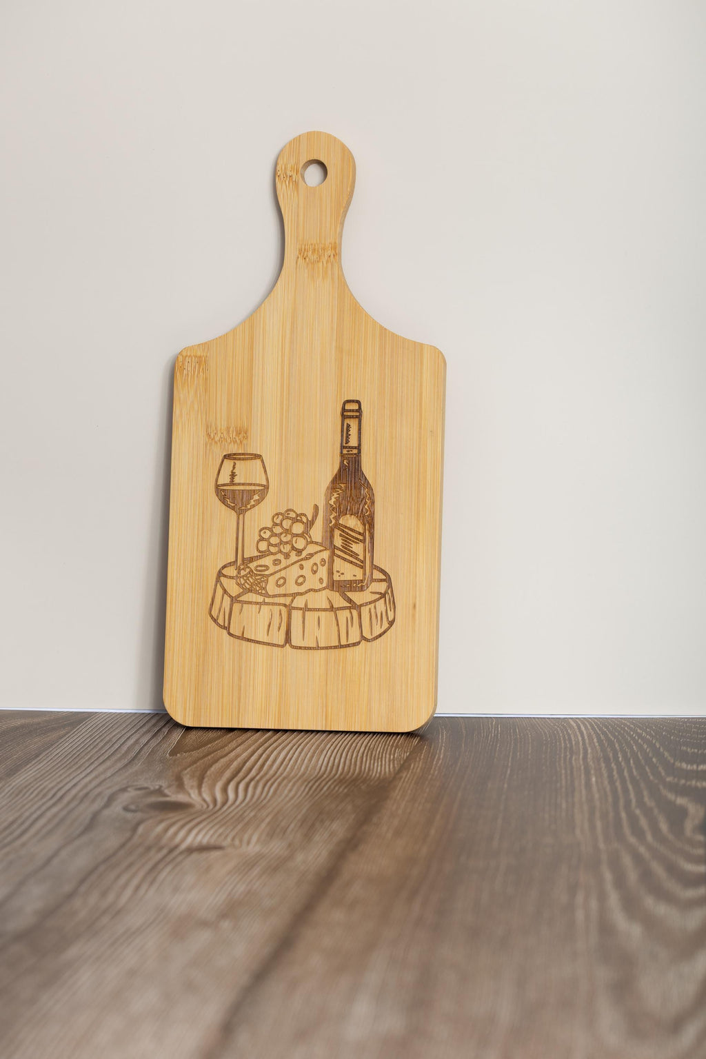 Bamboo Charcuterie Board – Laser Engraved Wine And Cheese Serving Tray