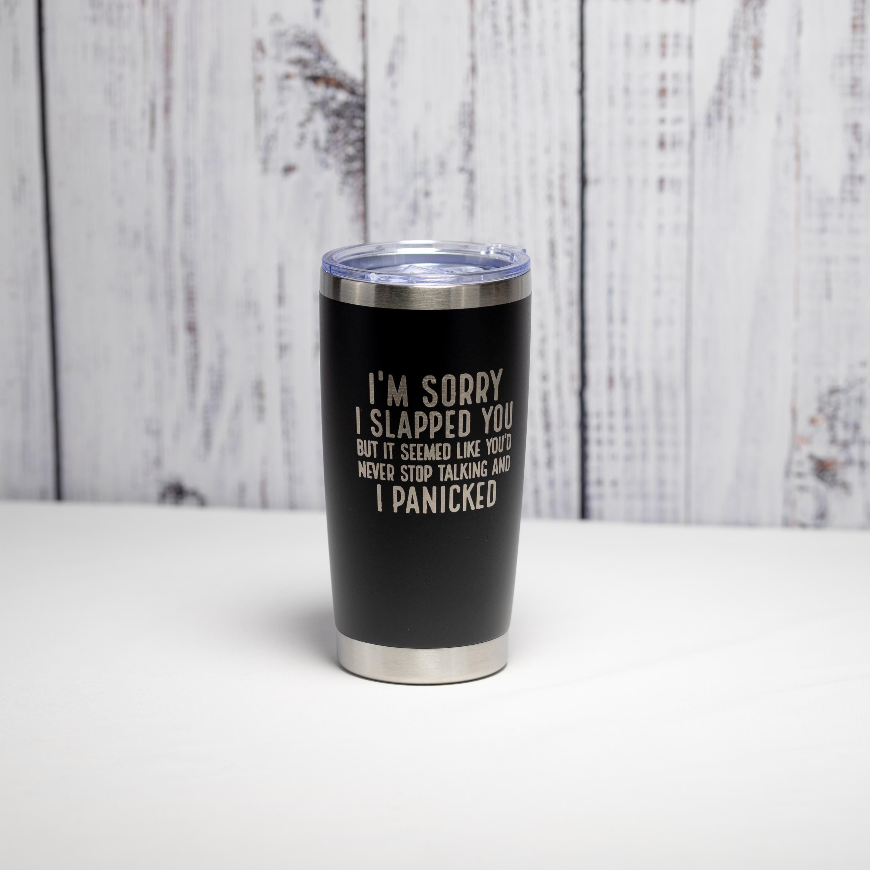 Sarcastic Stainless Steel Tumbler – Custom Color, Laser Engraved Cup, 20 oz