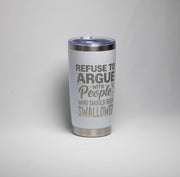 Dark Humor Tumbler - Laser Engraved Stainless Steel, 20 Ounce Drinkware With Double Wall Insulation