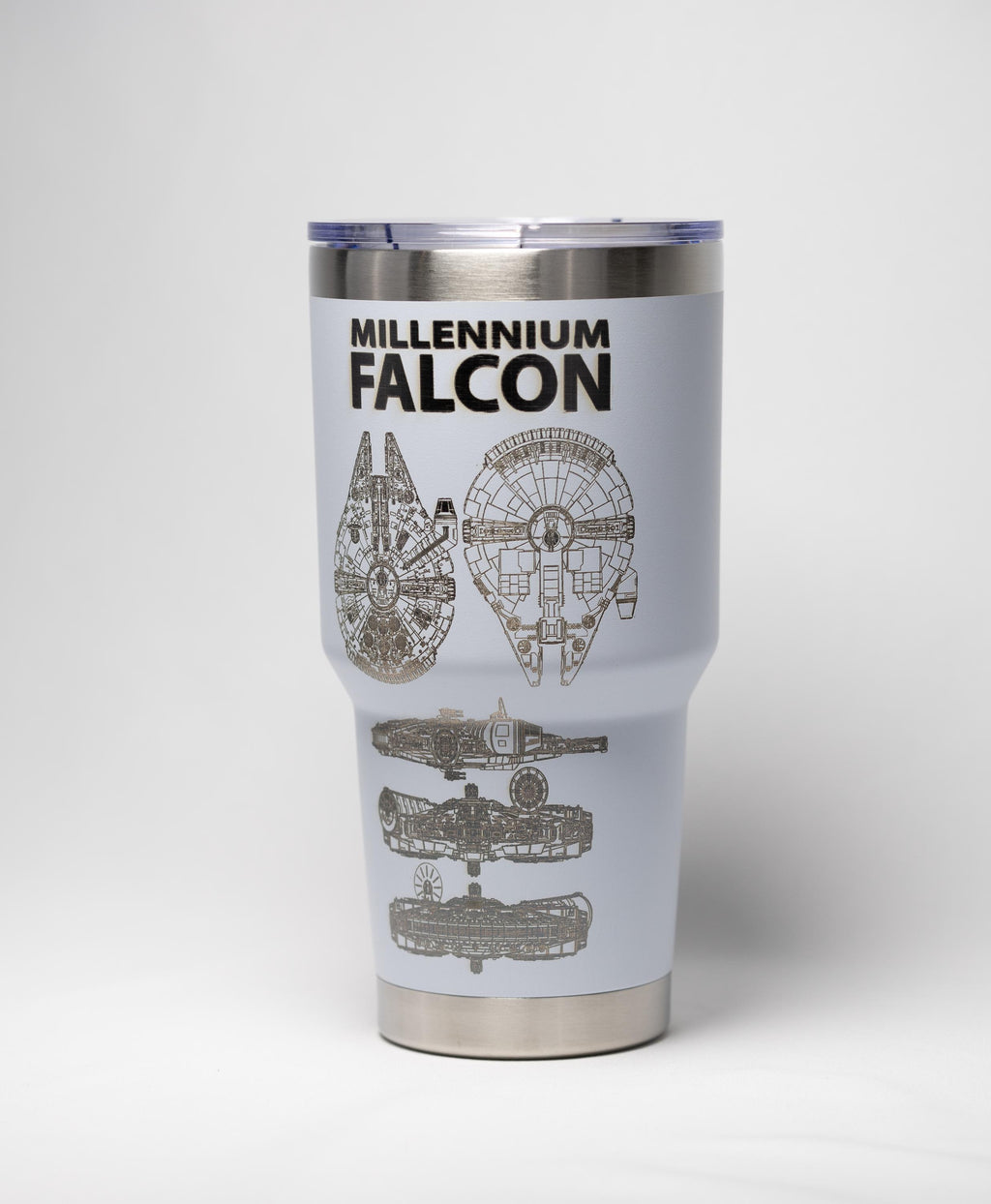 Millennium Falcon Tumbler - Star Wars Drinkware | Custom Color 30 oz Travel Cup