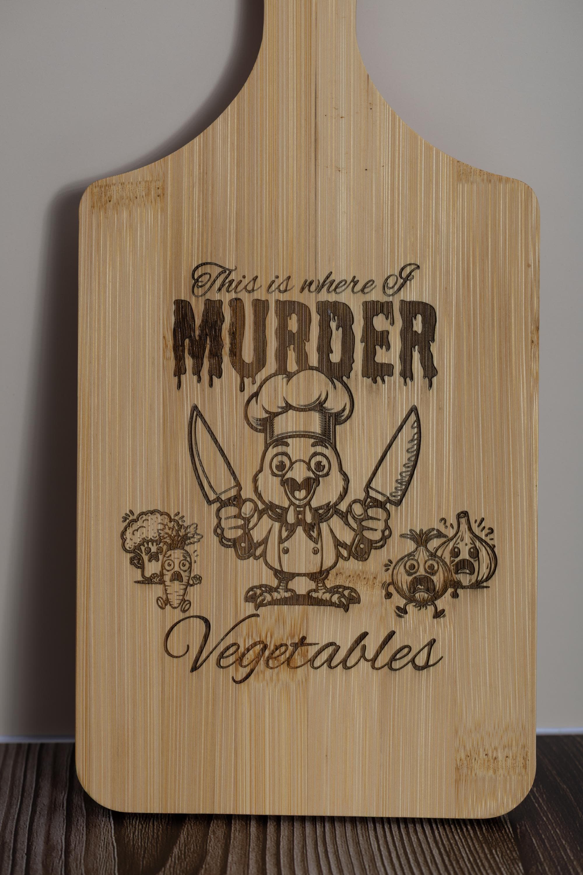 Engraved Bamboo Cutting Board - Compact 5x11 Eco Friendly Kitchen Decor
