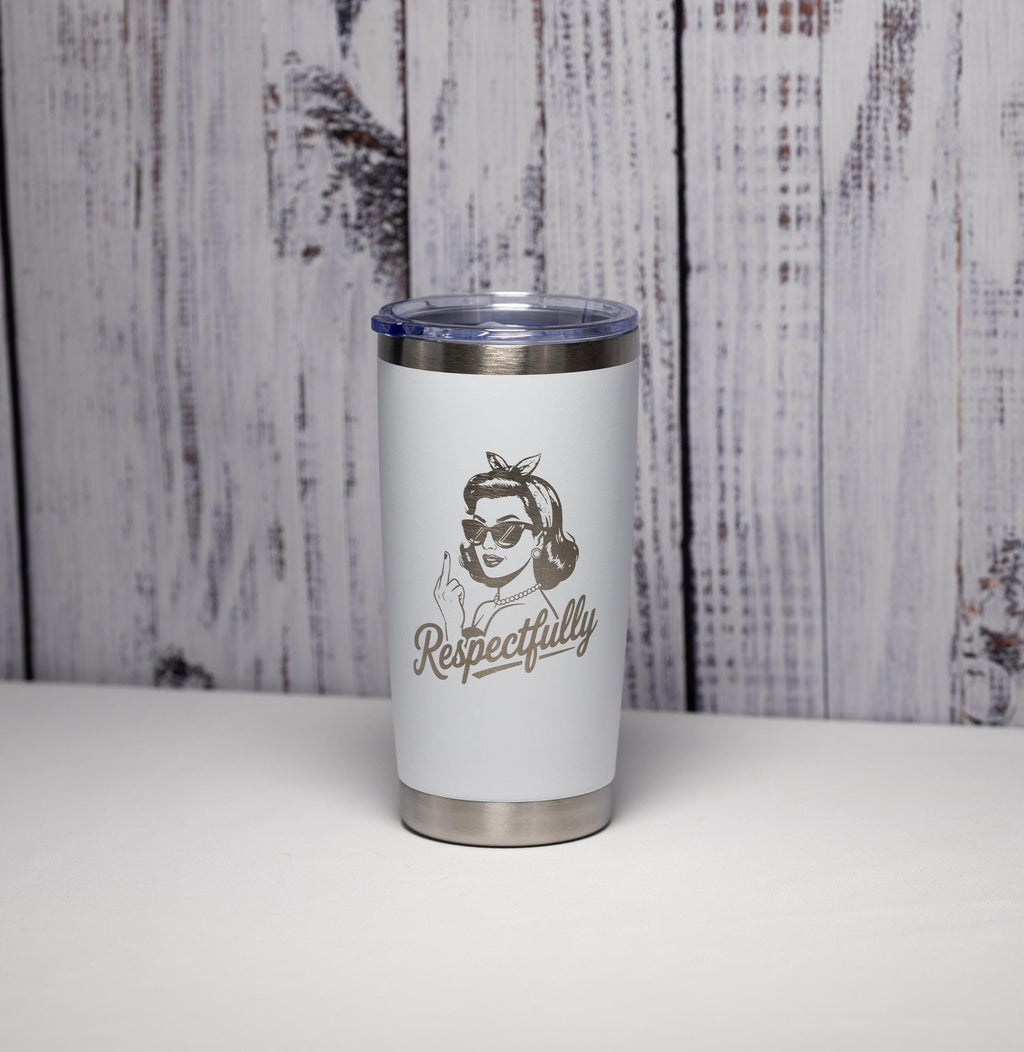 Retro Stainless Steel Tumbler – Dishwasher Safe Double Wall Cup | 20oz Hot Cold Drink Container